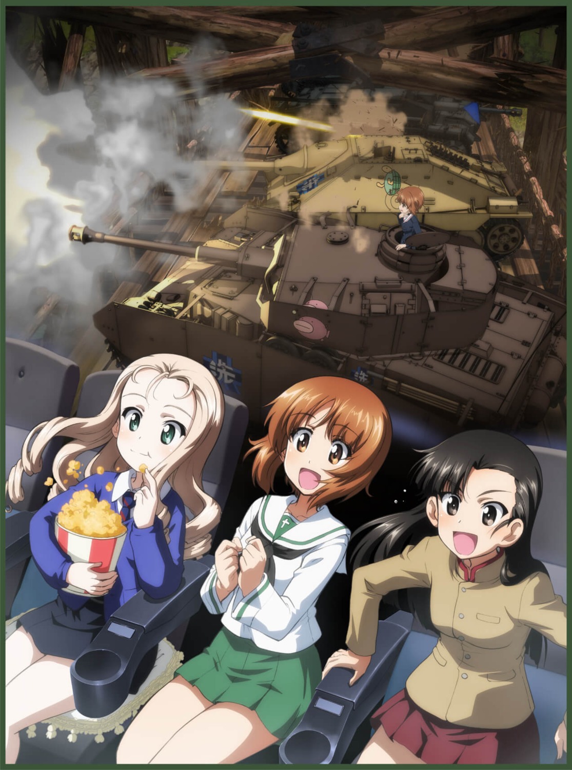 girls_und_panzer, marie_(girls_und_panzer), nishi_kinuyo, nishizumi_miho, seifuku, sweater, tagme, uniform