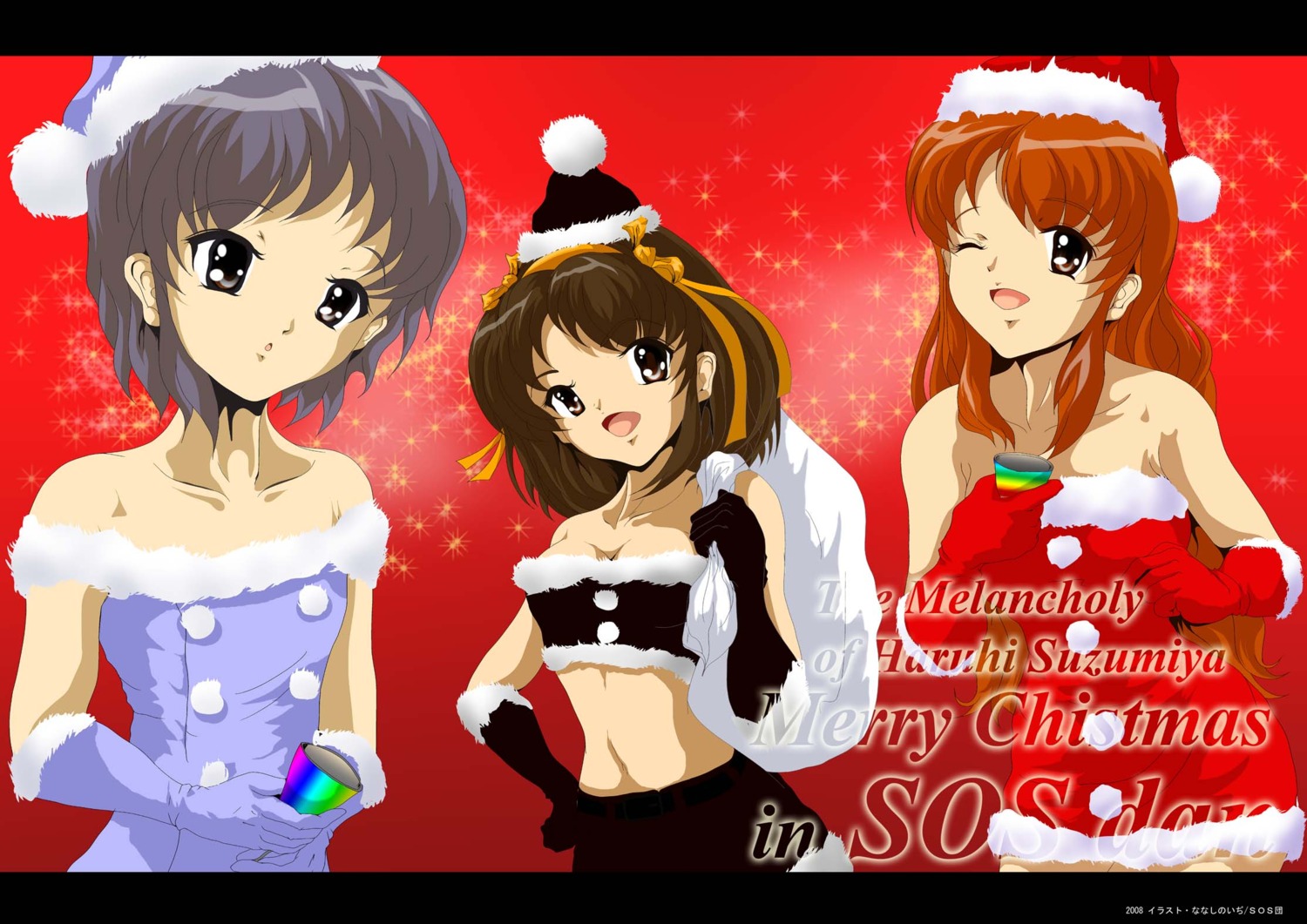 asahina_mikuru, christmas, nagato_yuki, nanashi_noiji, suzumiya_haruhi, suzumiya_haruhi_no_yuuutsu
