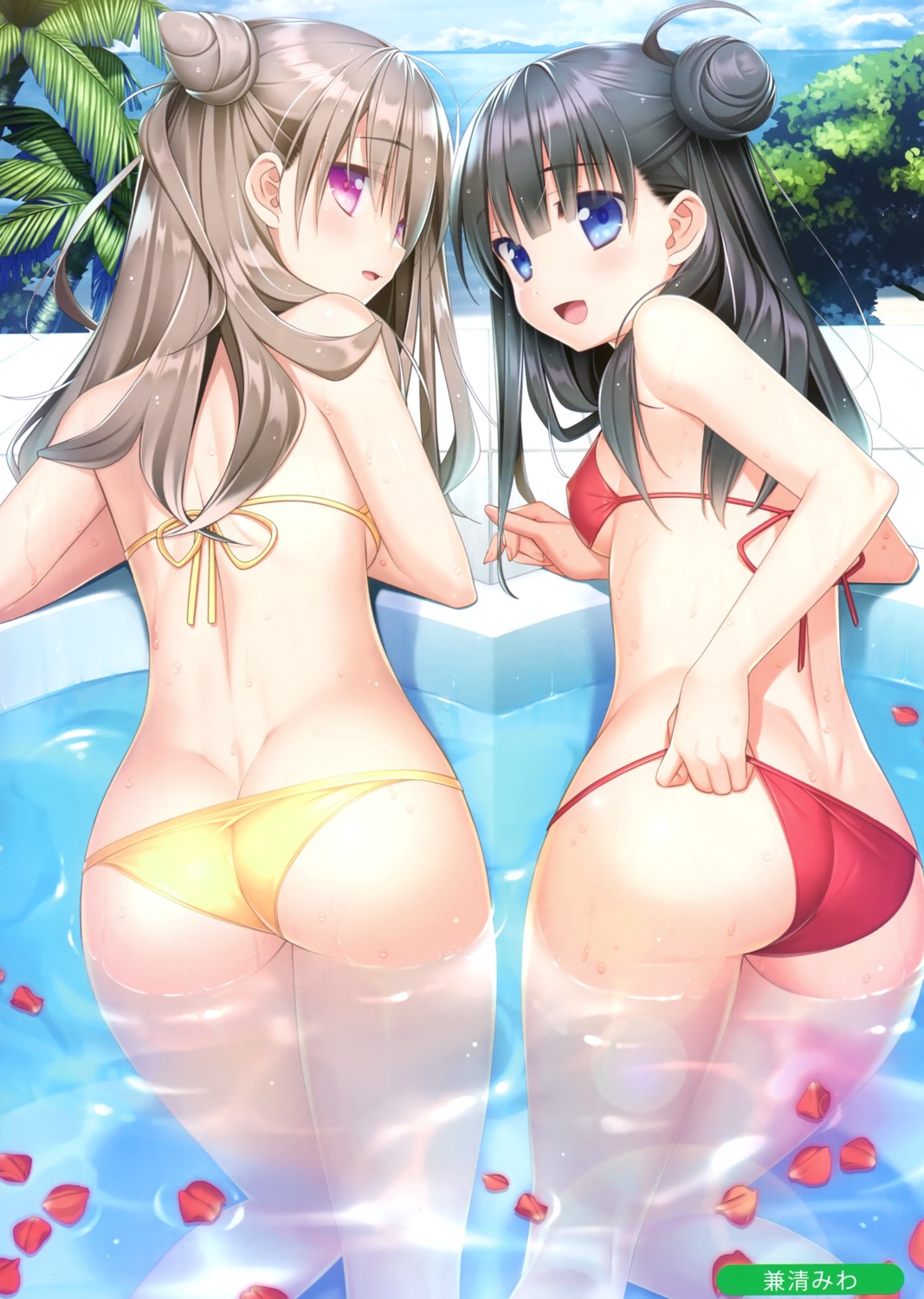 ass, bikini, kanekiyo_miwa, melonbooks, swimsuits, wet
