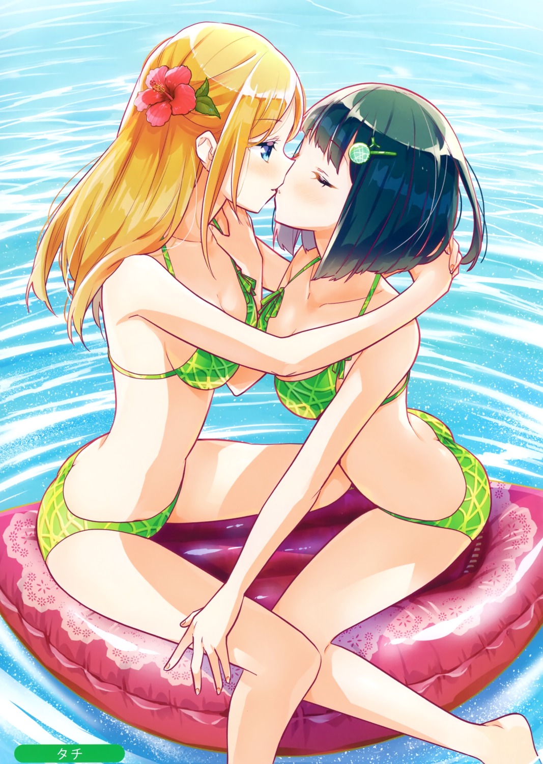bikini, cleavage, melonbooks, swimsuits, tachi_(gutsutoma), yuri