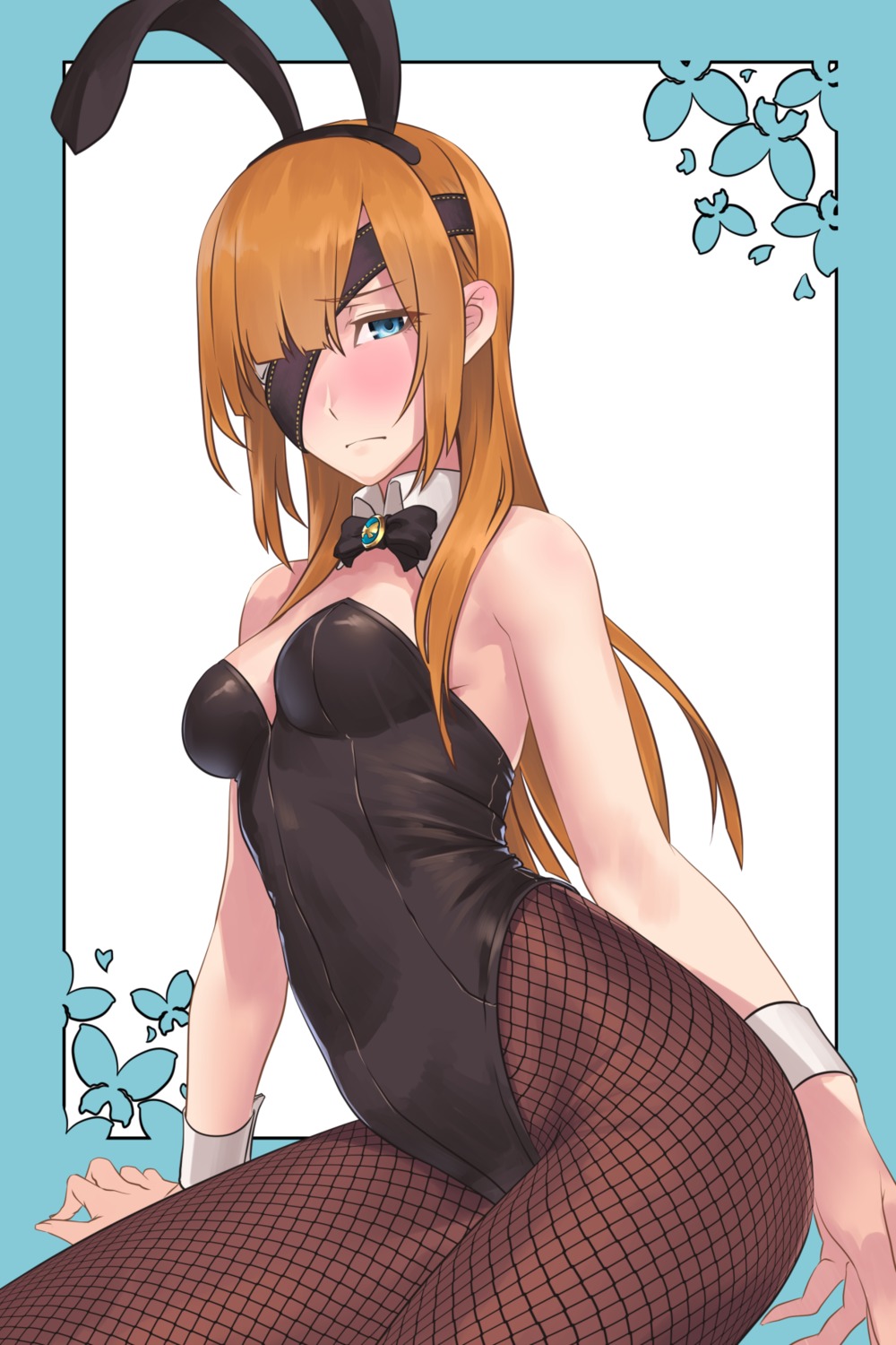 animal_ears, bunny_ears, bunny_girl, eyepatch, fate/grand_order, fishnets, hikichi_sakuya, ophelia_phamrsolone, pantyhose
