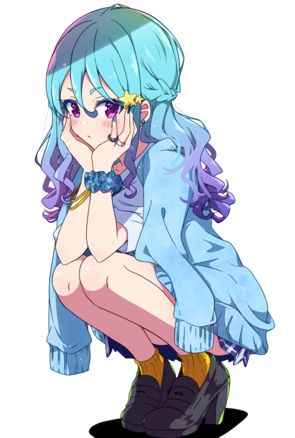 aikatsu_friends!, heels, koukii, minato_mio, seifuku, sweater