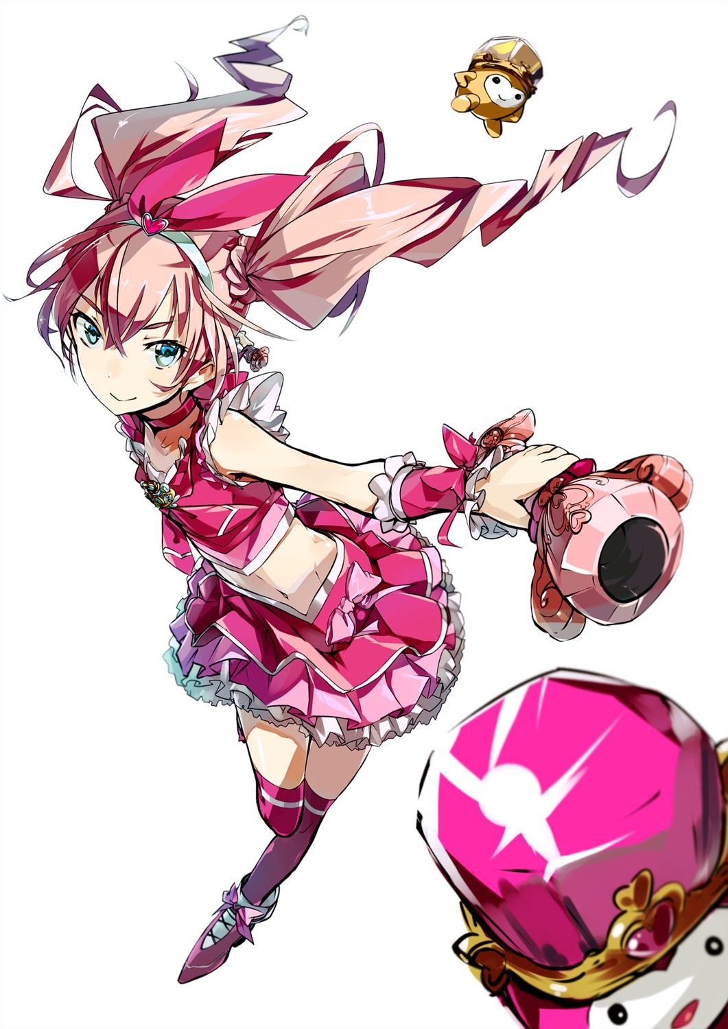 houjou_hibiki, konishi, precure, suite_precure, thighhighs, weapon