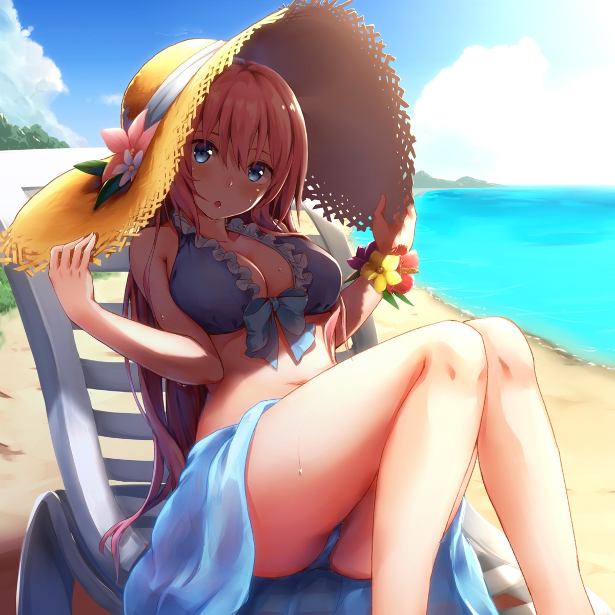 bikini, bit, cleavage, megurine_luka, swimsuits, vocaloid