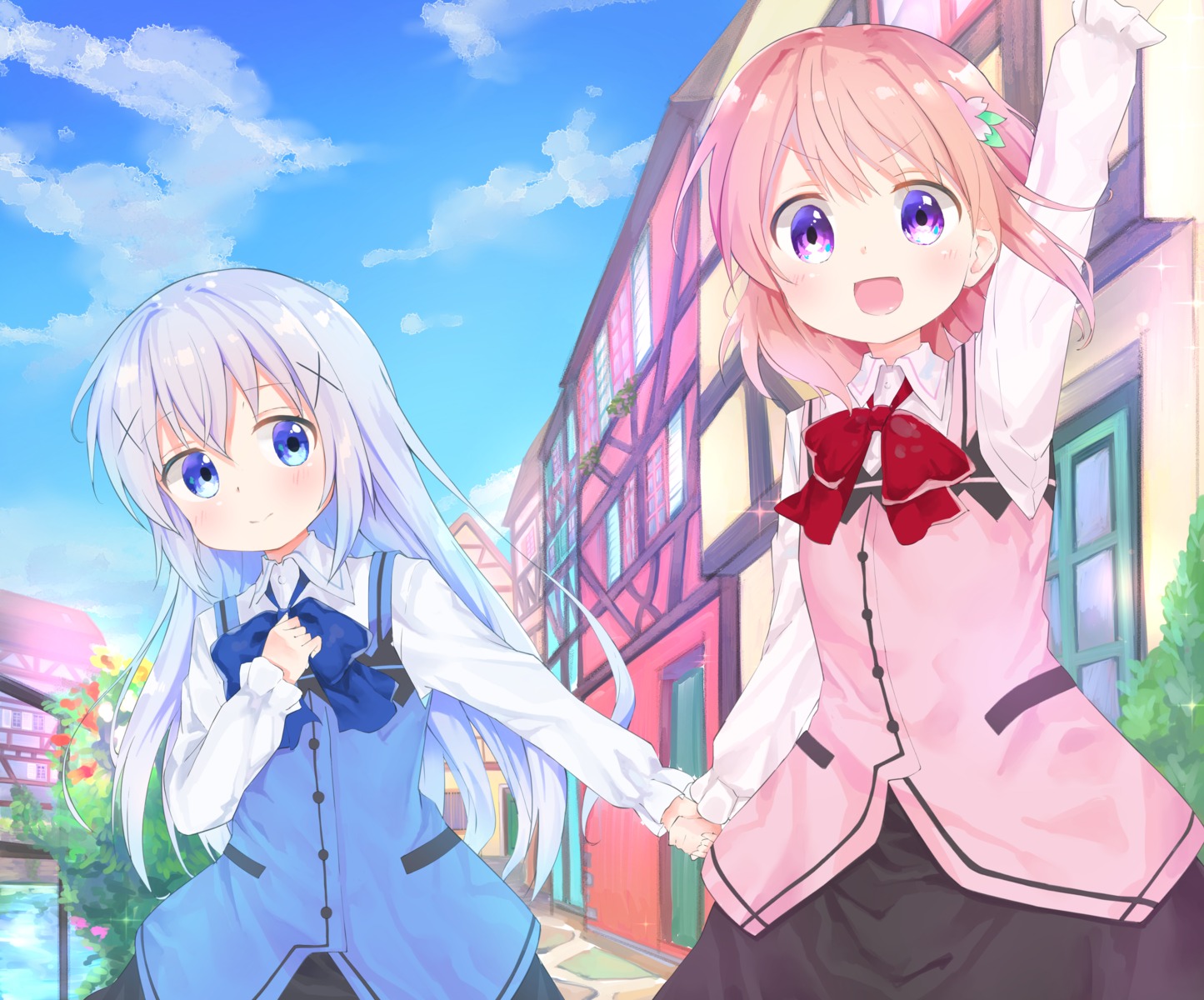 gochuumon_wa_usagi_desu_ka?, hoto_cocoa, kafuu_chino, kerun, waitress