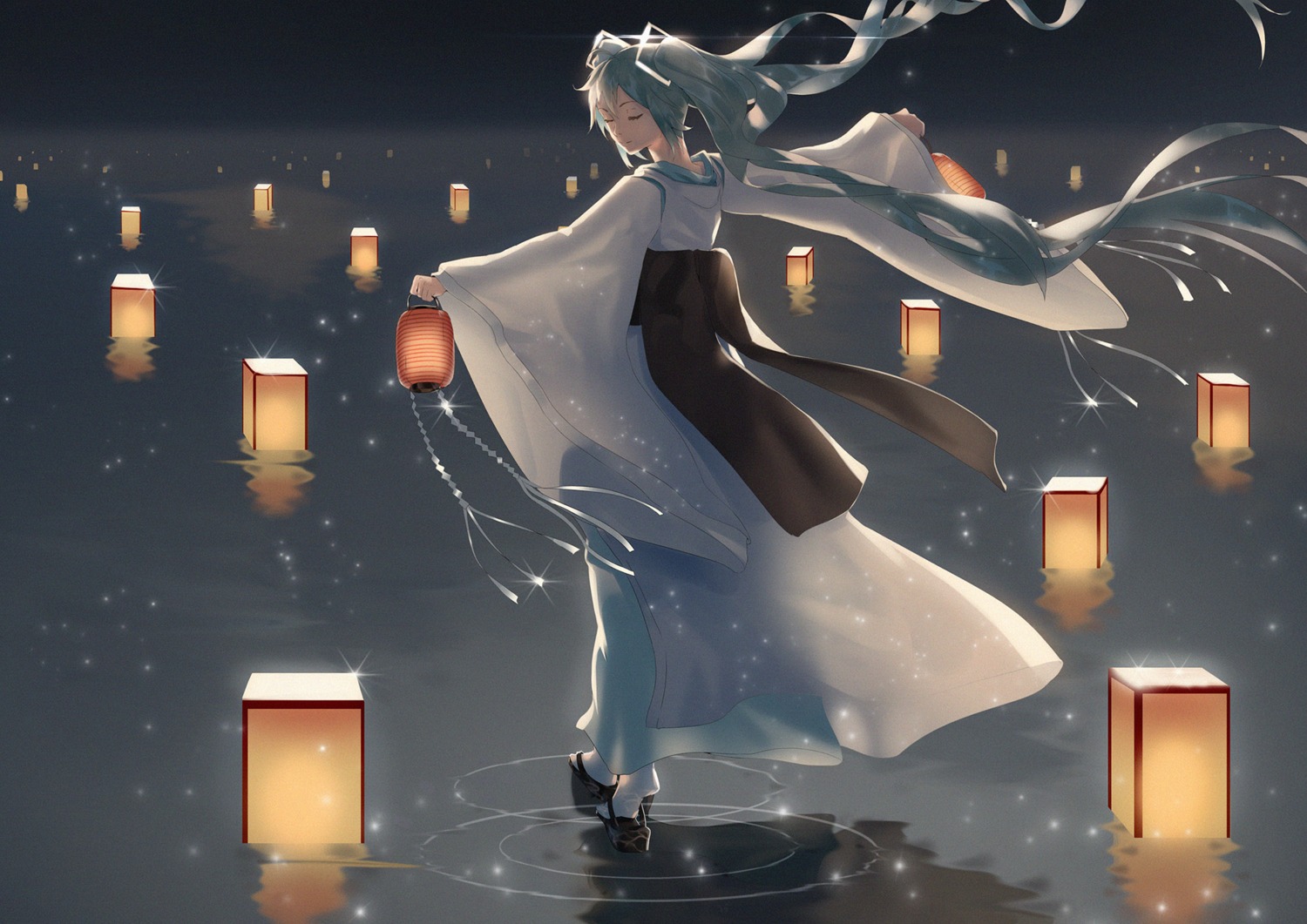hatsune_miku, japanese_clothes, kuroi_enpitsu, kyoto_nippon_festival, vocaloid