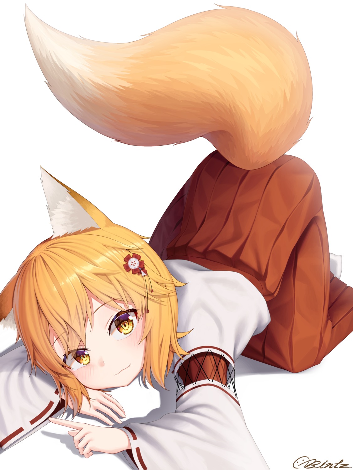animal_ears, bintz, kitsune, miko, senko-san, sewayaki_kitsune_no_senko-san, tail