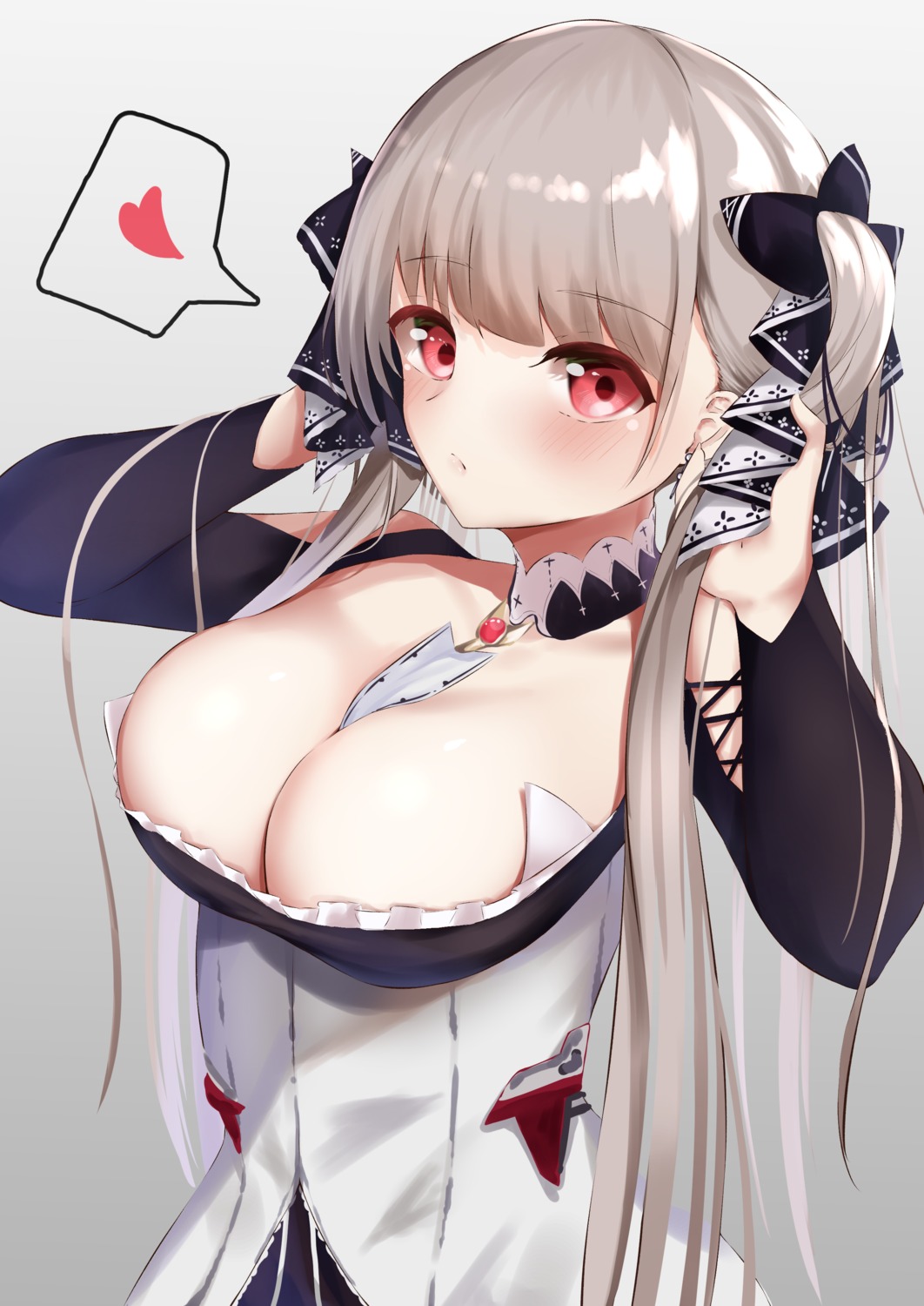 ashita_no_sakuya, azur_lane, cleavage, formidable_(azur_lane), gothic_lolita, lolita_fashion, no_bra