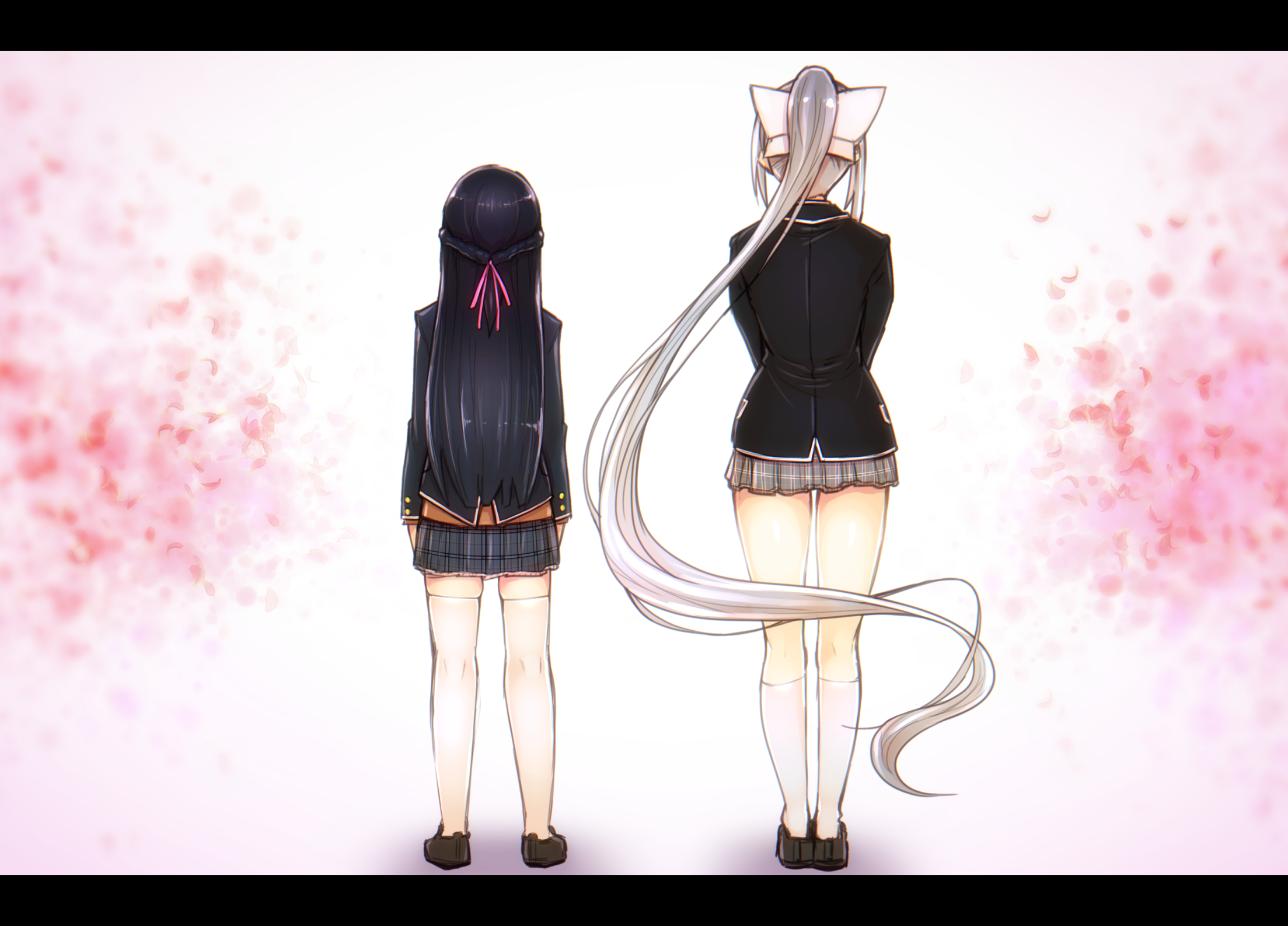 30min-5000yen, higuchi_kaede, kagami_uekusa, nijisanji, seifuku, sweater, thighhighs, tsukino_mito