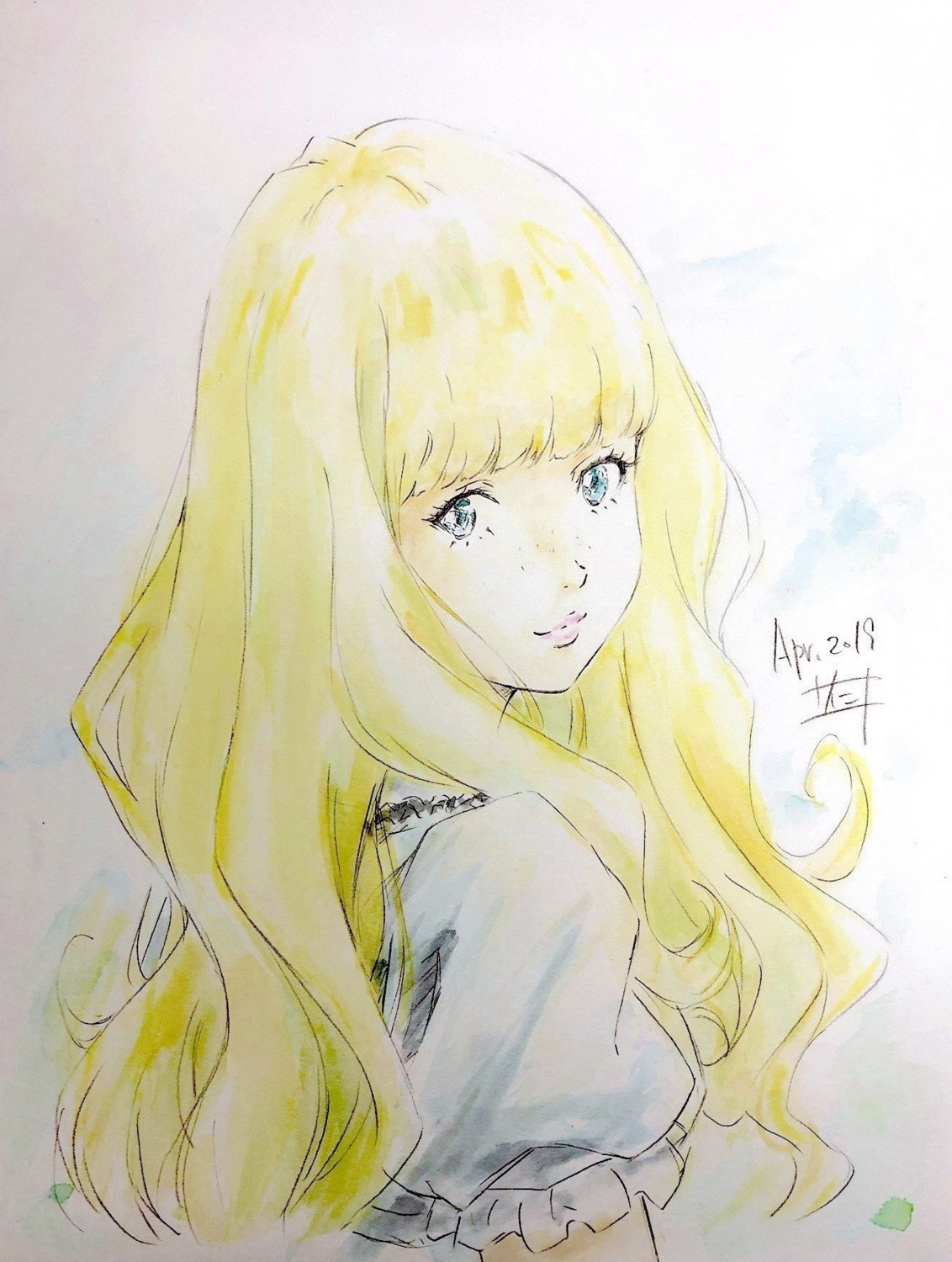 carole_&_tuesday, lolita_fashion, sketch, tagme, tuesday_simmons, watercolor