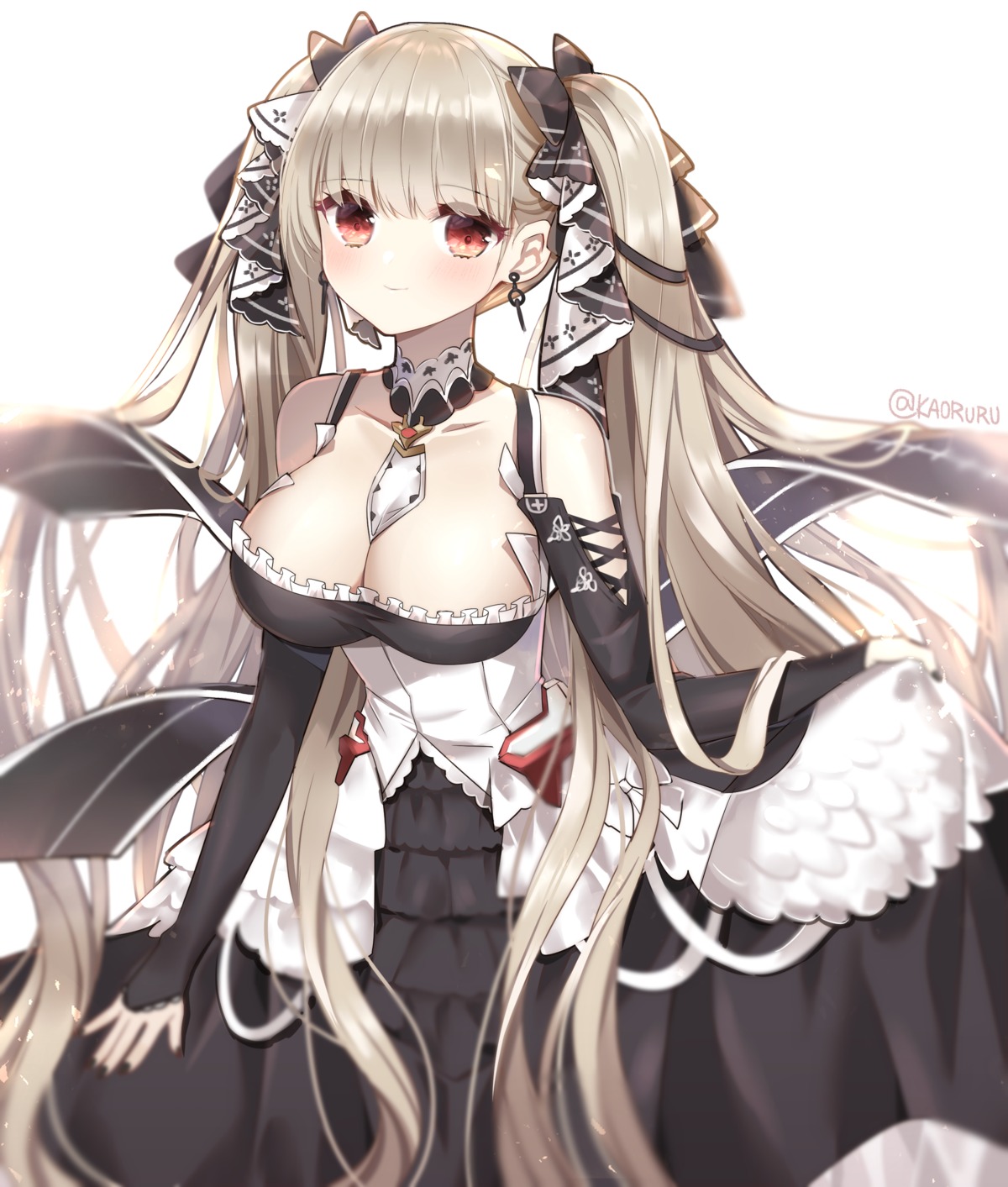 atobesakunolove, azur_lane, formidable_(azur_lane), gothic_lolita, lolita_fashion, no_bra, skirt_lift