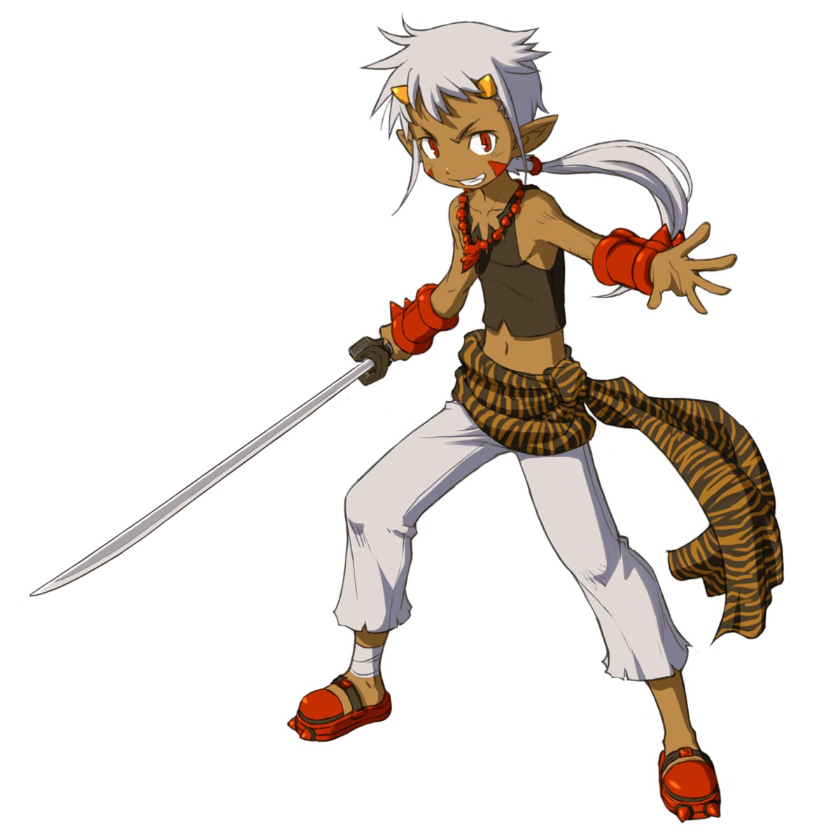 armor, devil, horns, leki, male, ootsuka_shinichirou, summon_night, summon_night:_craft_sword_monogatari_2, sword