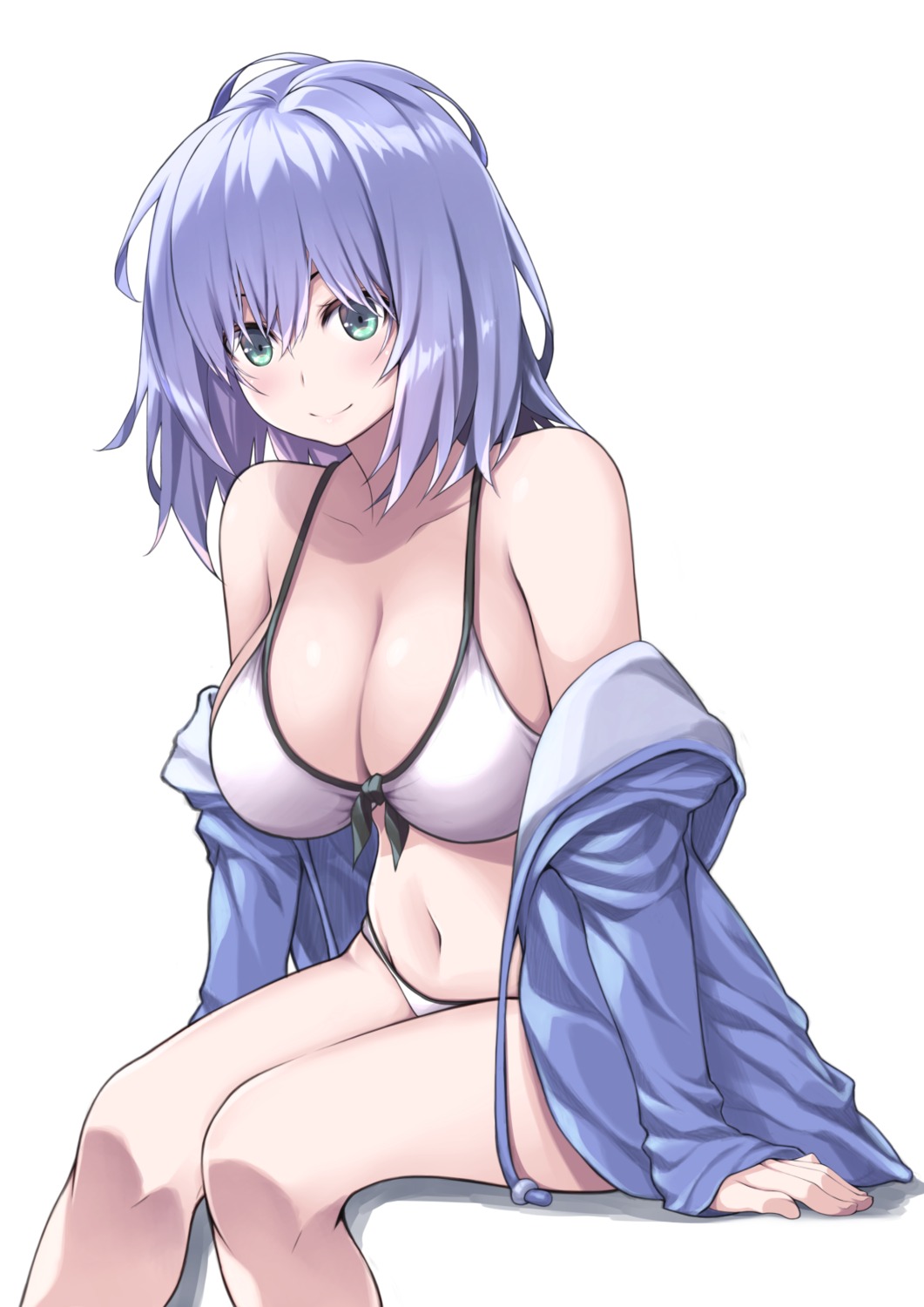 bikini, cleavage, korubucchi, open_shirt, swimsuits