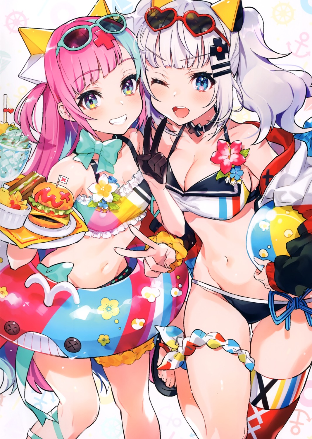 bikini, cleavage, kaguya_luna, mika_pikazo, pinky_pop_hepburn, swimsuits, the_moon_studio