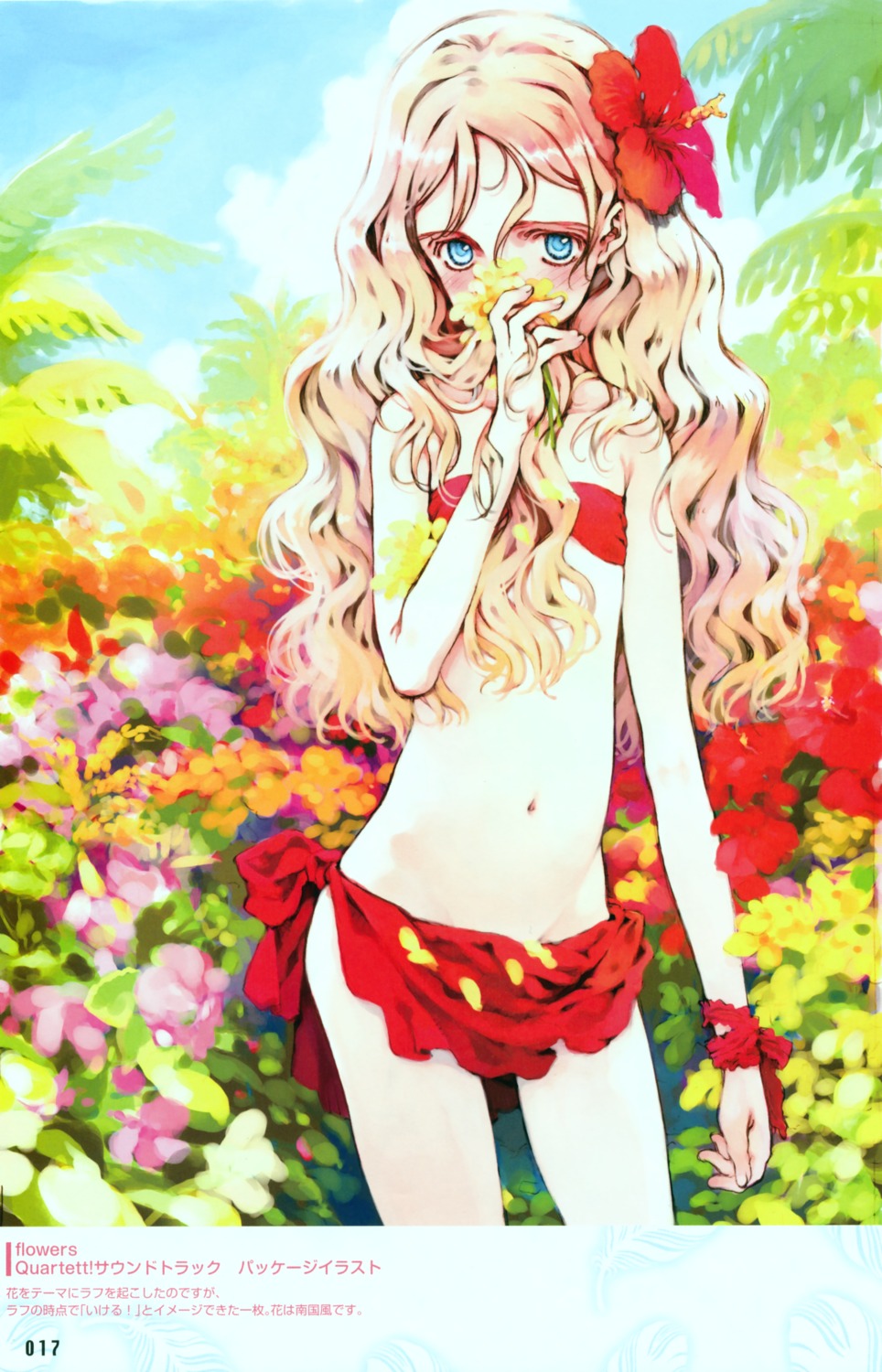 bikini, charlotte_francia, color_issue, littlewitch, oyari_ashito, quartett!, swimsuits