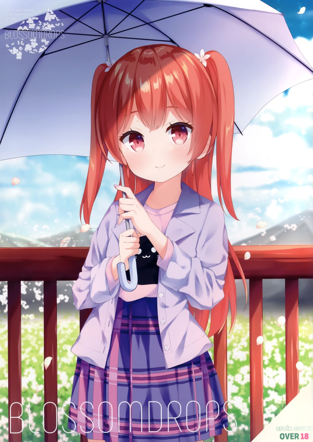 croix_crown, kagami_shiori, mimura_zaja, seifuku, umbrella