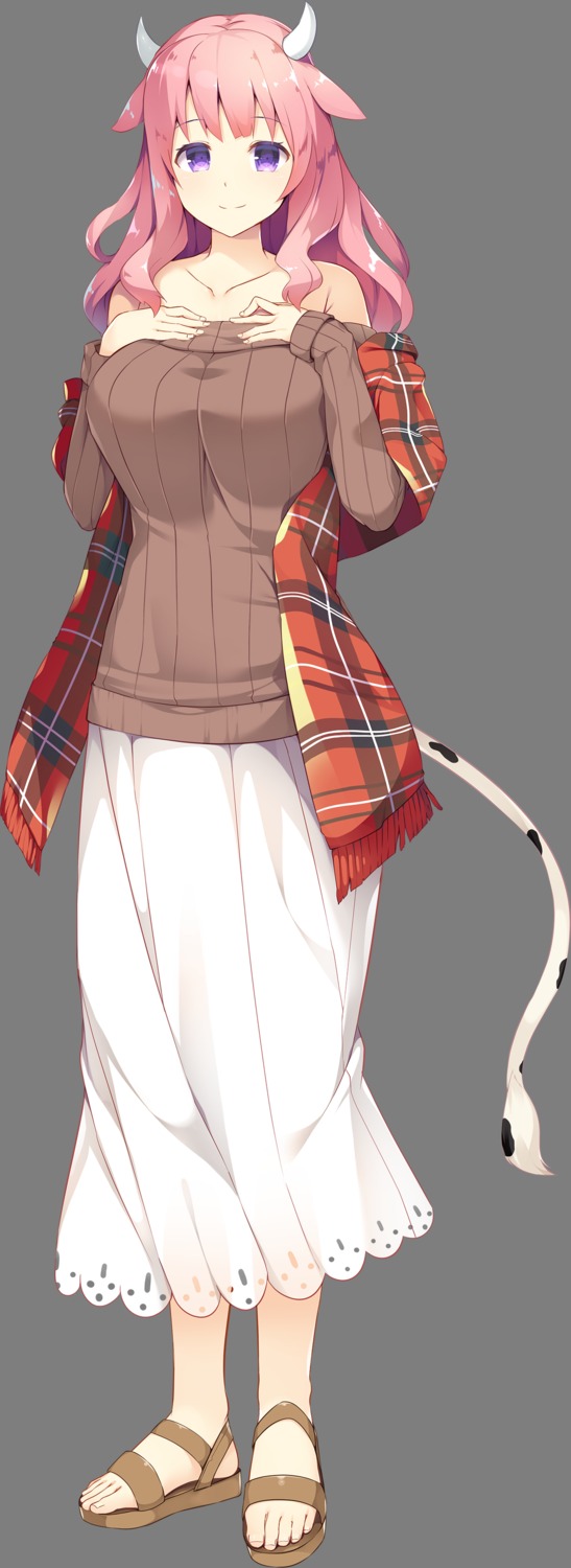 animal_ears, breast_hold, dessert_soft, haik, haruka_(kamisama_no_shippo_~etogami-sama_tachi_no_ongaeshi~), horns, kamisama_no_shippo_~etogami-sama_tachi_no_ongaeshi~, see_through