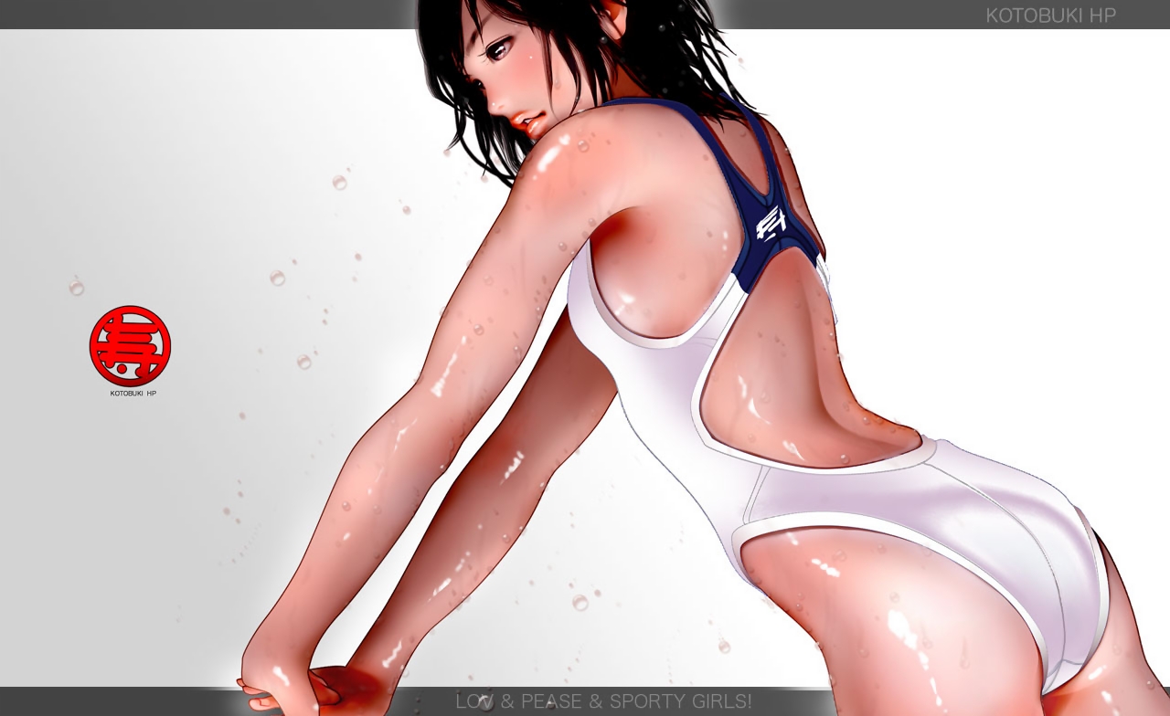 kotobuki_shiro, swimsuits, wet