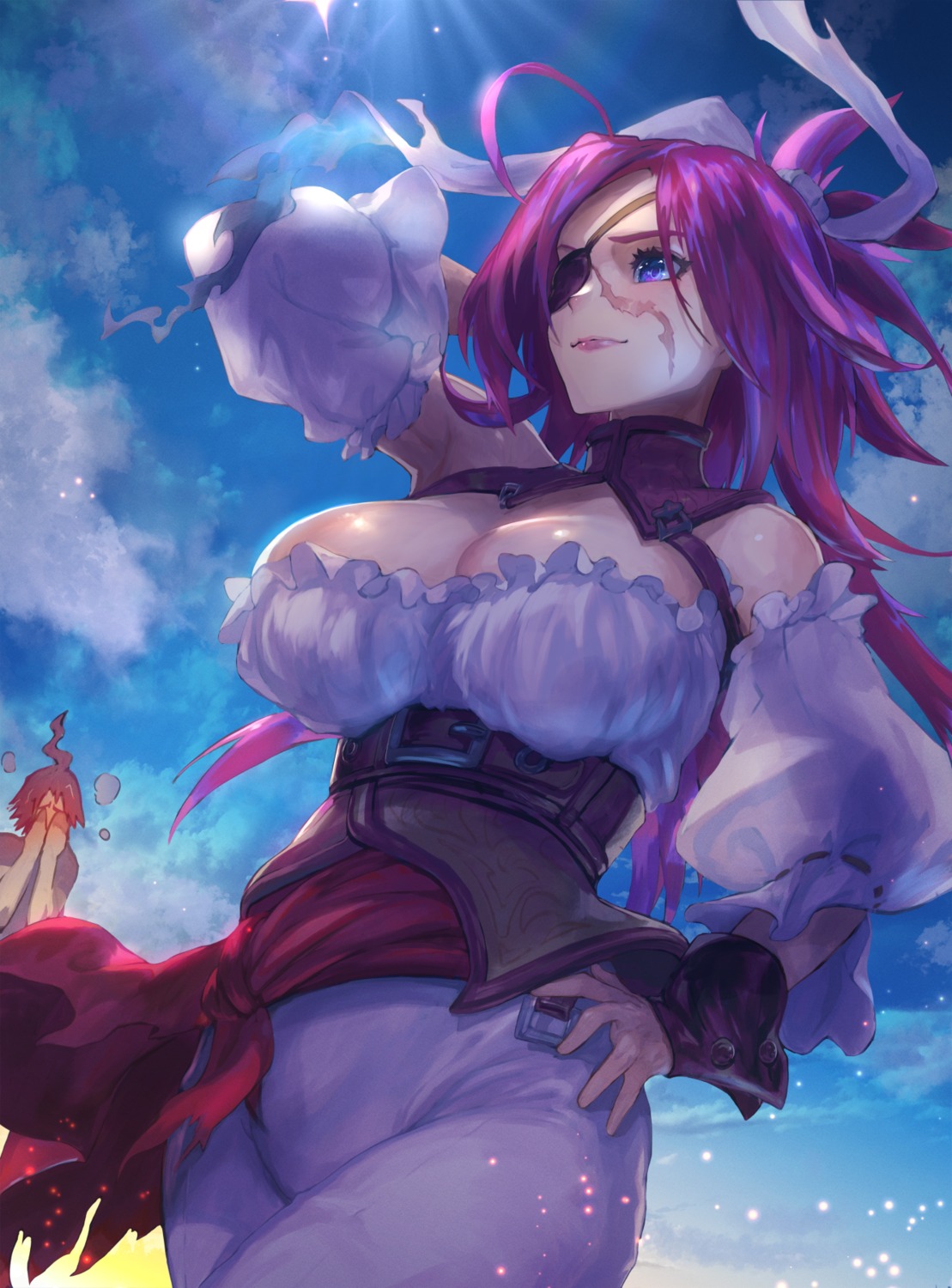 edward_teach_(fate/grand_order), eyepatch, fate/extra, fate/grand_order, fate/stay_night, francis_drake_(fate/grand_order), nijimaarc, rider_(fate/extra)