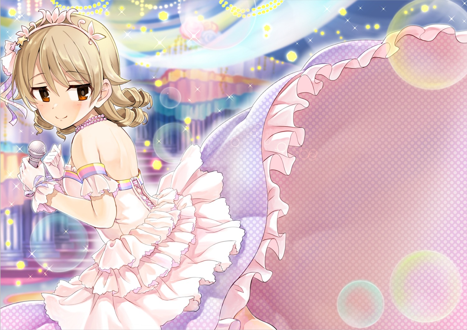 dress, kirikirimai_(kkm), morikubo_nono, skirt_lift, the_idolm@ster, the_idolm@ster_cinderella_girls