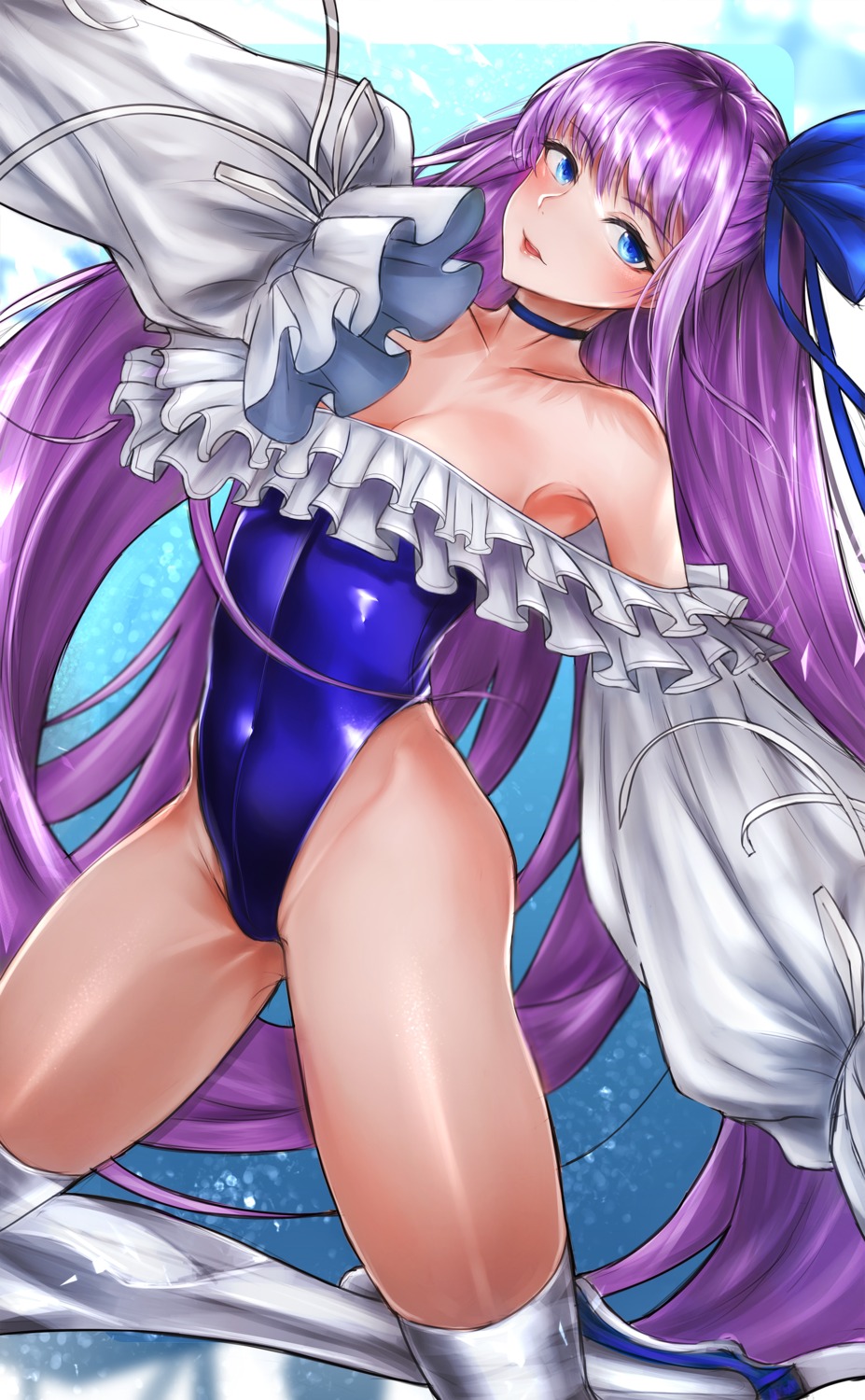cleavage, fate/grand_order, meltryllis, swimsuits, thighhighs, ytoy