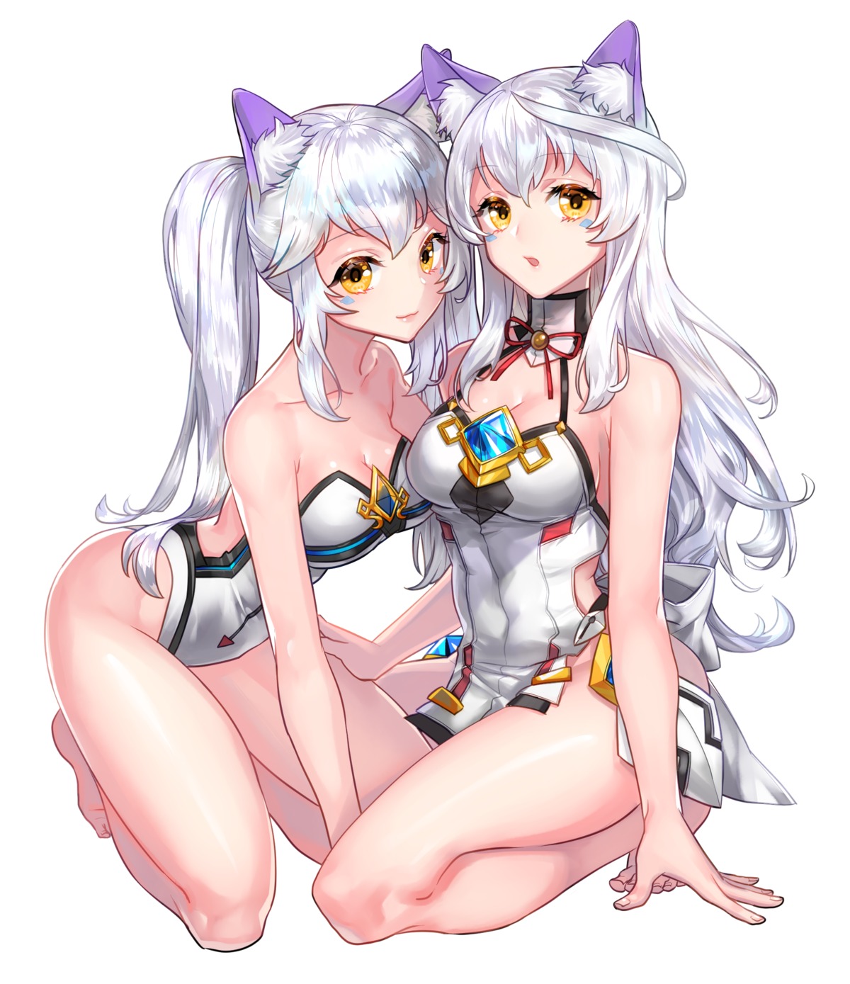 aken, animal_ears, cleavage, elsword, leotard