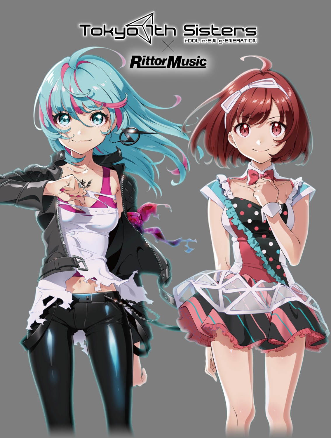 cleavage, kasukabe_haru, nanasaki_nicole, tagme, tokyo_7th_sisters, torn_clothes, transparent_png