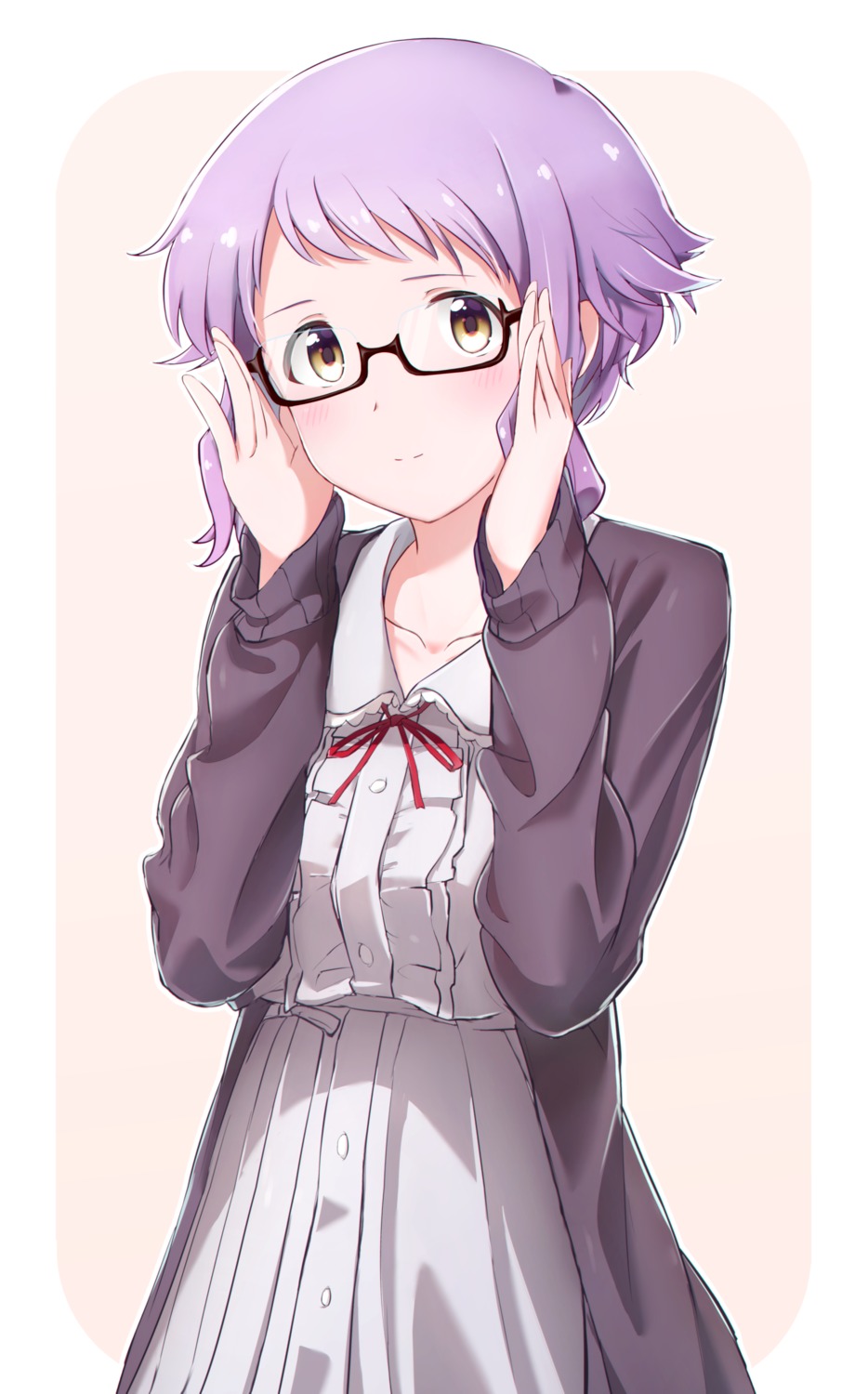 cuewel, dress, makabe_mizuki, megane, sweater, the_idolm@ster, the_idolm@ster_million_live!