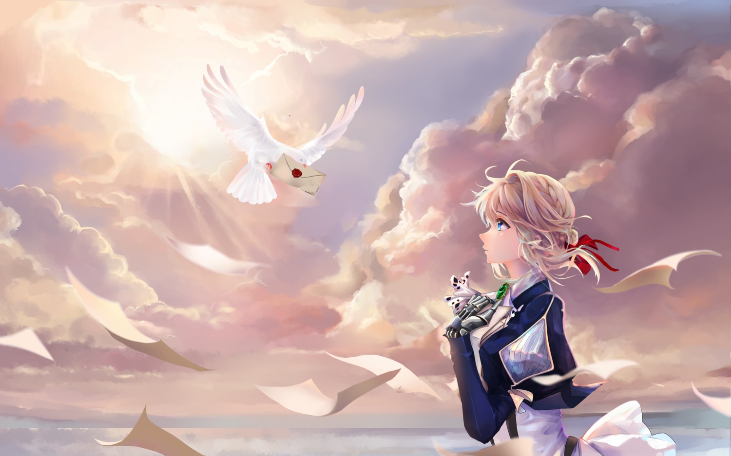 mecha_musume, tuanzi, violet_evergarden, violet_evergarden_(character)