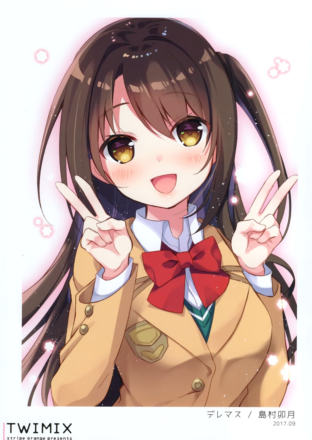 seifuku, shimamura_uzuki, sumisaki_yuzuna, sweater, the_idolm@ster, the_idolm@ster_cinderella_girls