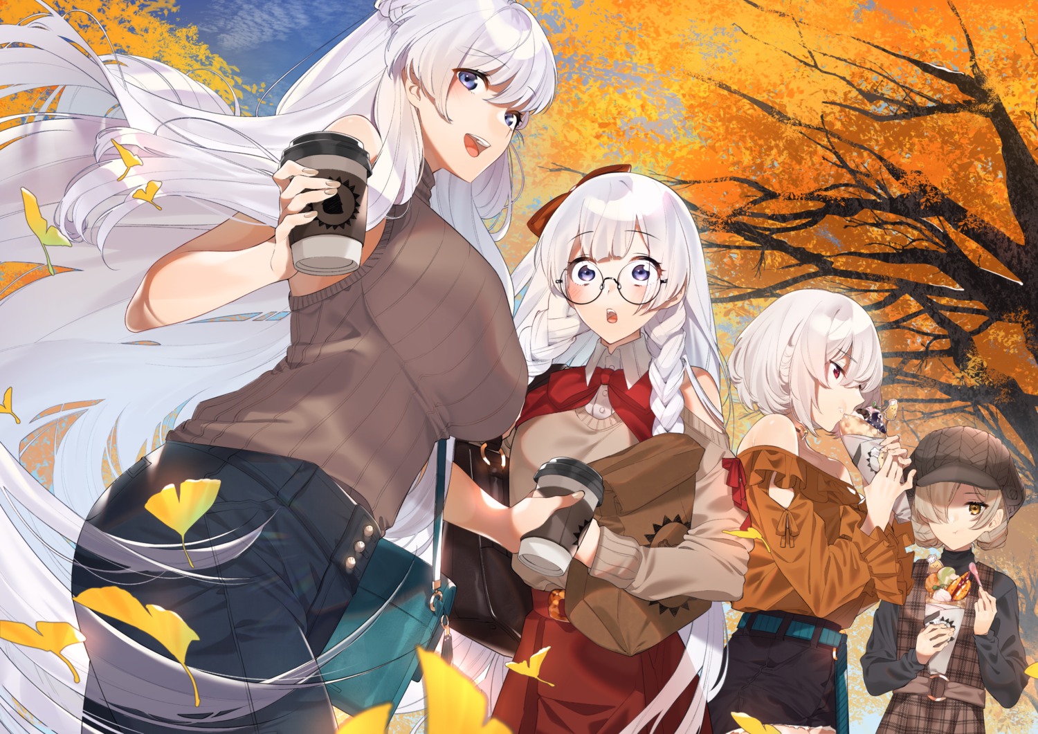 azur_lane, belfast_(azur_lane), edinburgh_(azur_lane), megane, sheffield_(azur_lane), sino42, sirius_(azur_lane), sweater