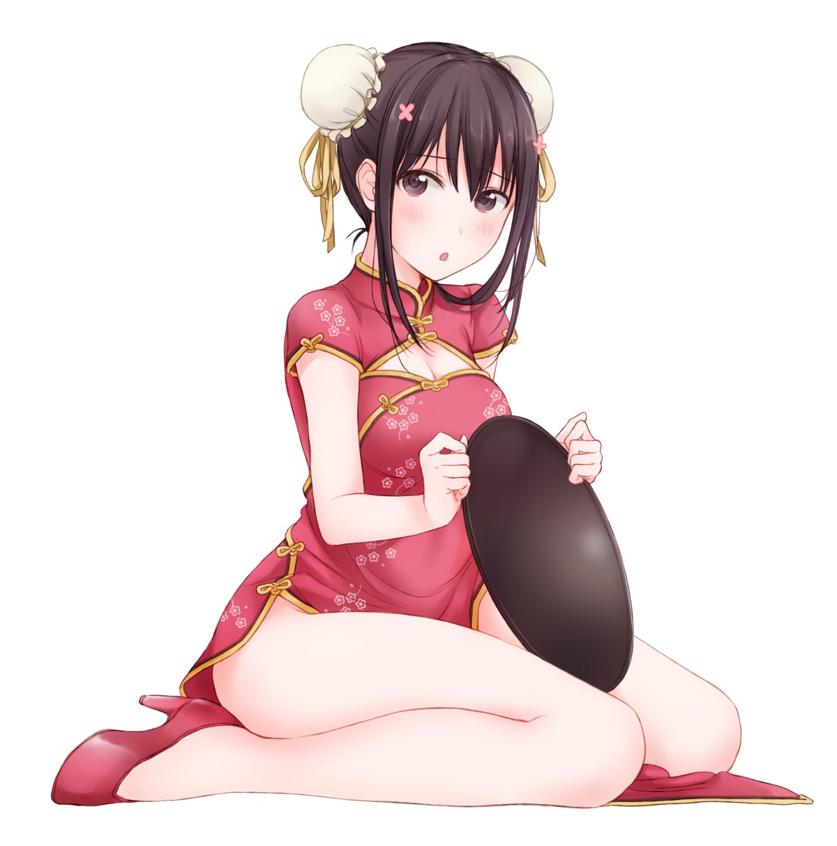 chinadress, cleavage, heels, kirisawa_saki