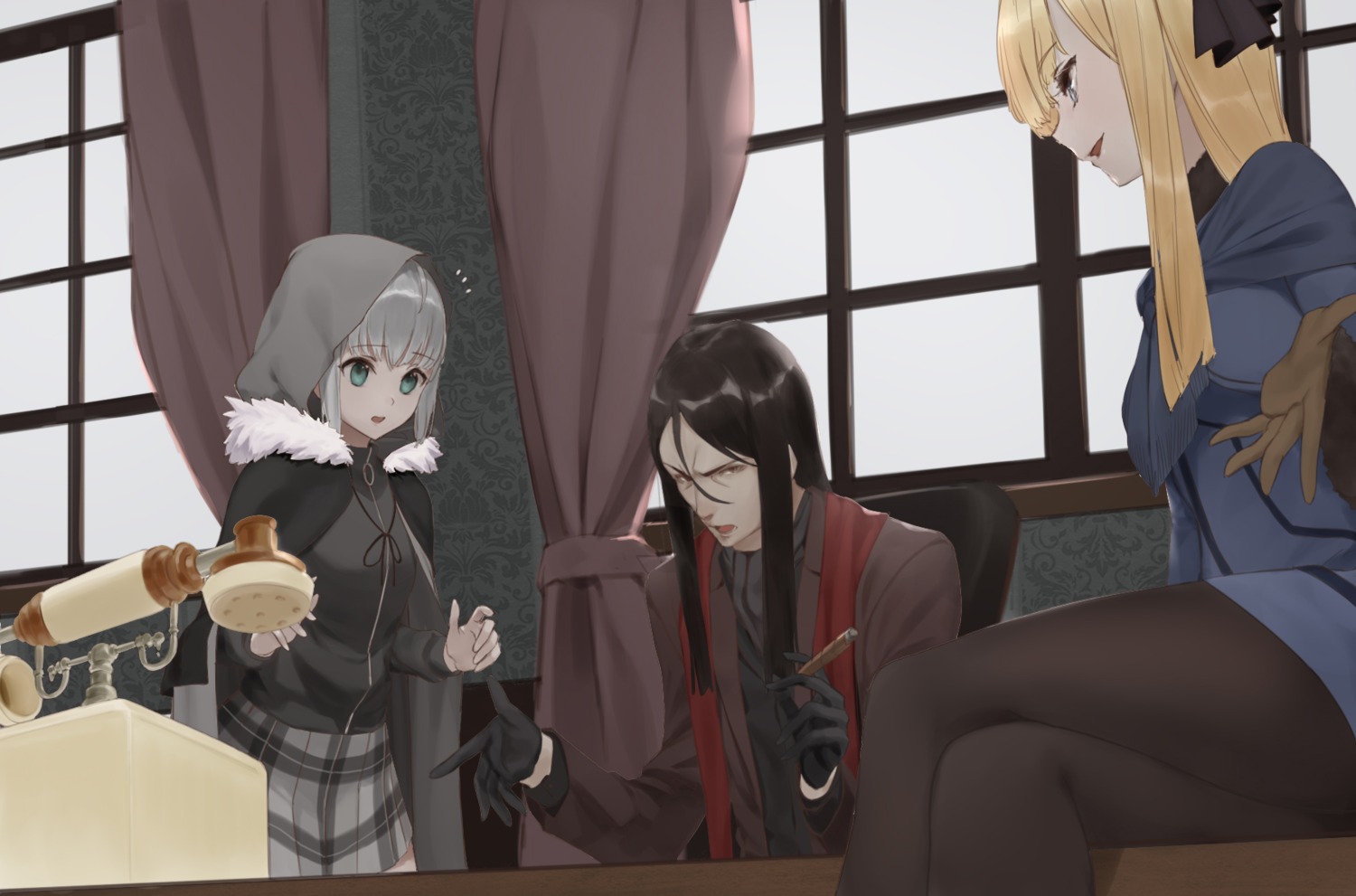 anouetto, gray_(fate), lord_el-melloi_ii, lord_el-melloi_ii-sei_no_jikenbo, pantyhose, reines_el-melloi_archisorte, waver_velvet