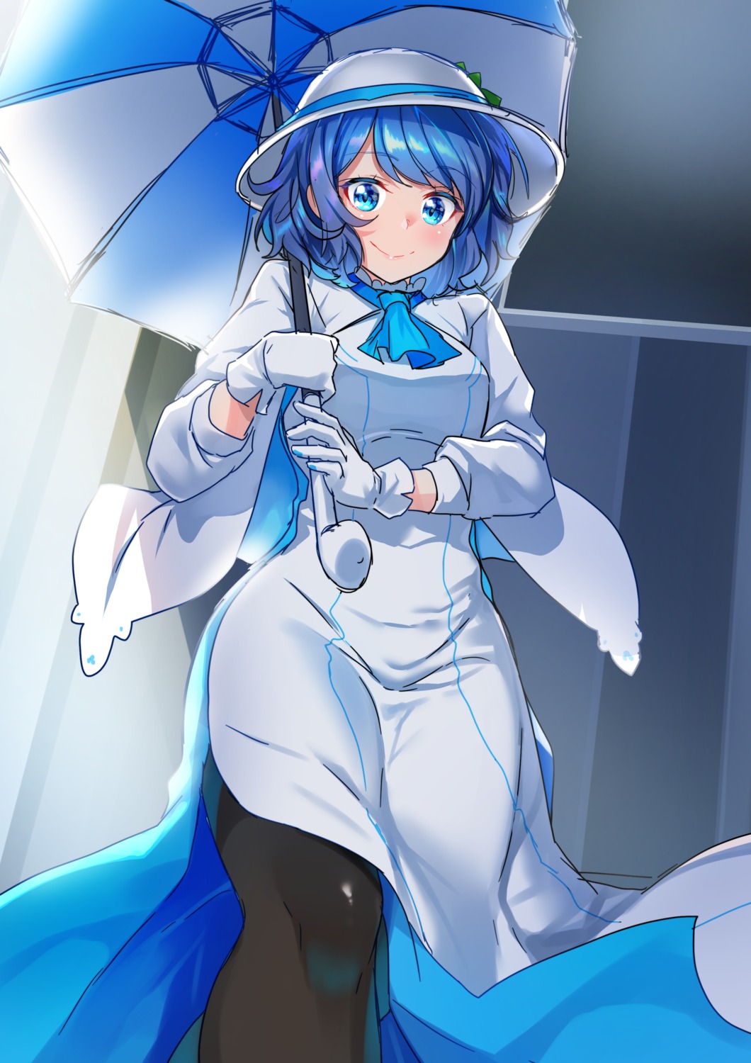 dress, hanasaki_mahiru, pantyhose, santori_nomu, suntory, umbrella