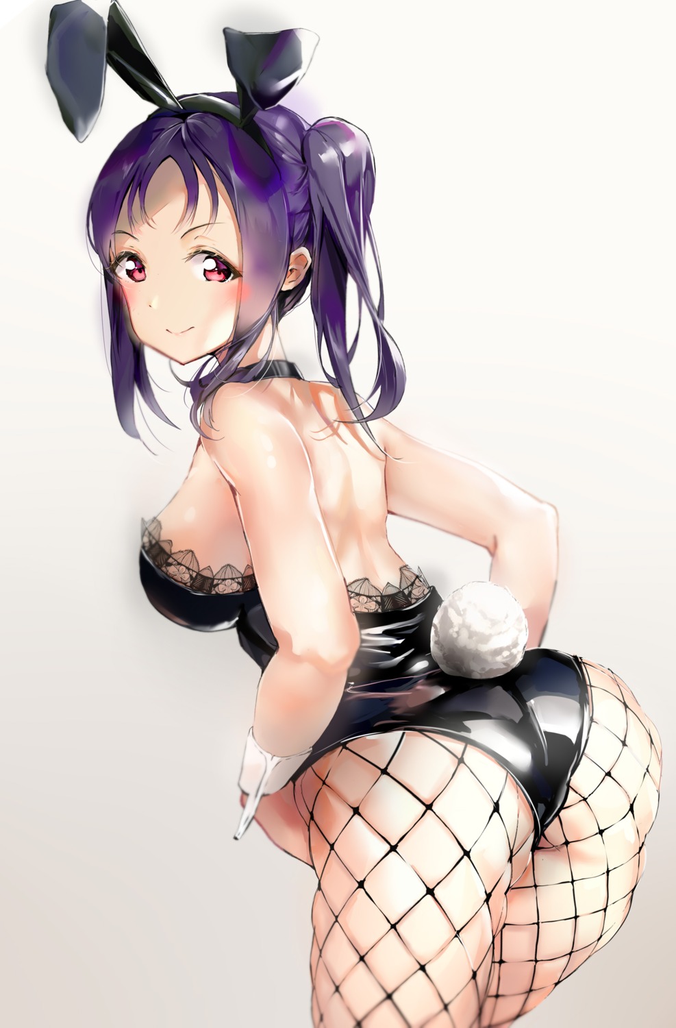 0364p, animal_ears, ass, bunny_ears, bunny_girl, fishnets, kazuno_sarah, love_live!_(series), love_live!_sunshine!!, pantyhose, tail