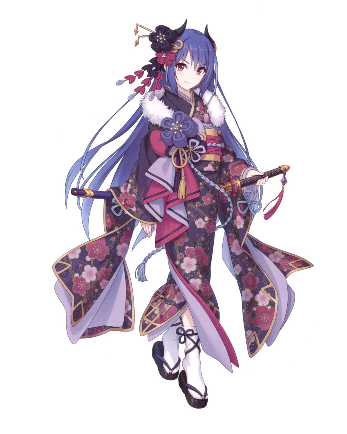 kimono, princess_connect!, princess_connect!_re:dive, shijou_rei, sword, tagme