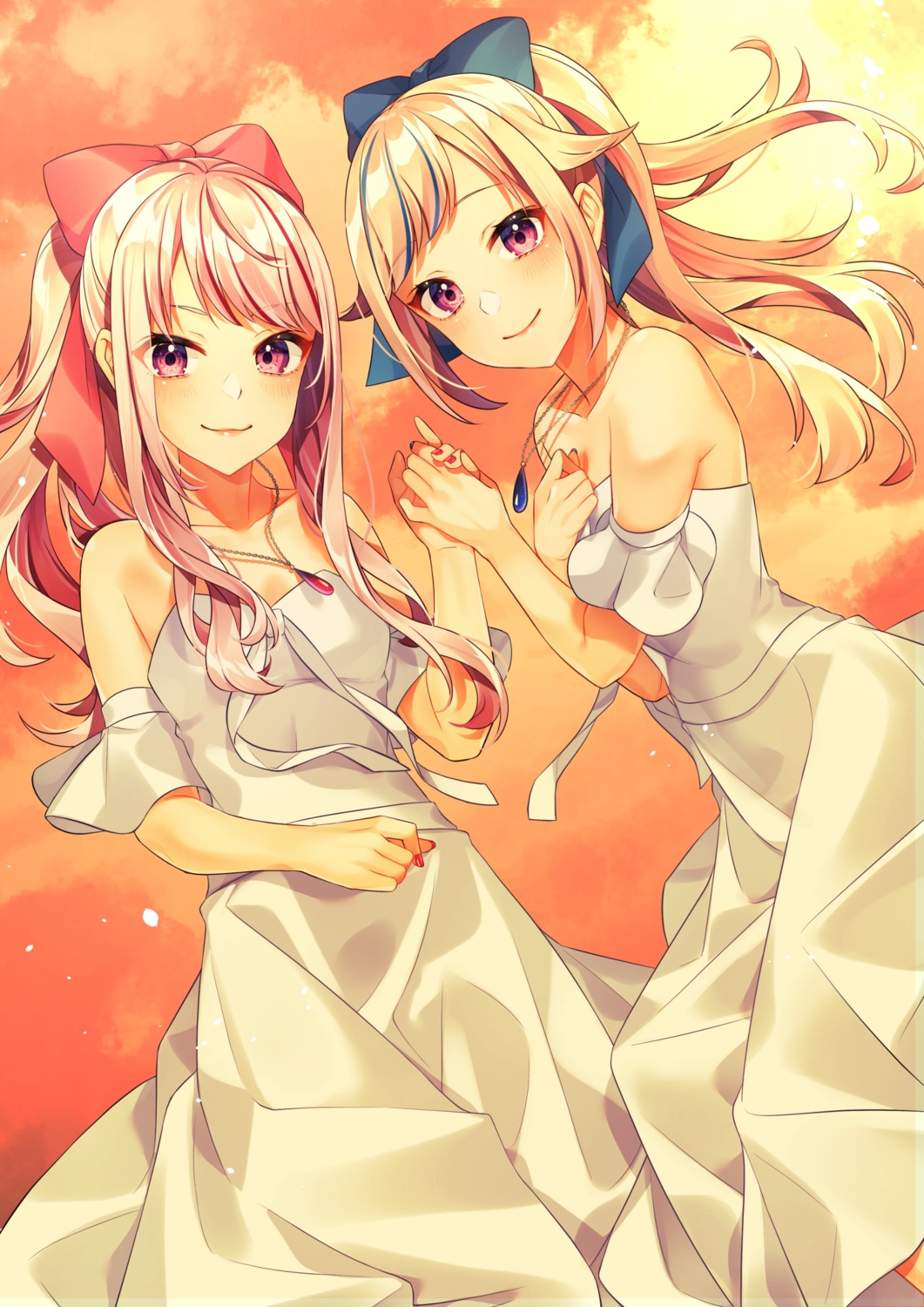 breast_hold, cleavage, dress, himehina_channel, kitazume_kumie, suzuki_hina, tanaka_hime