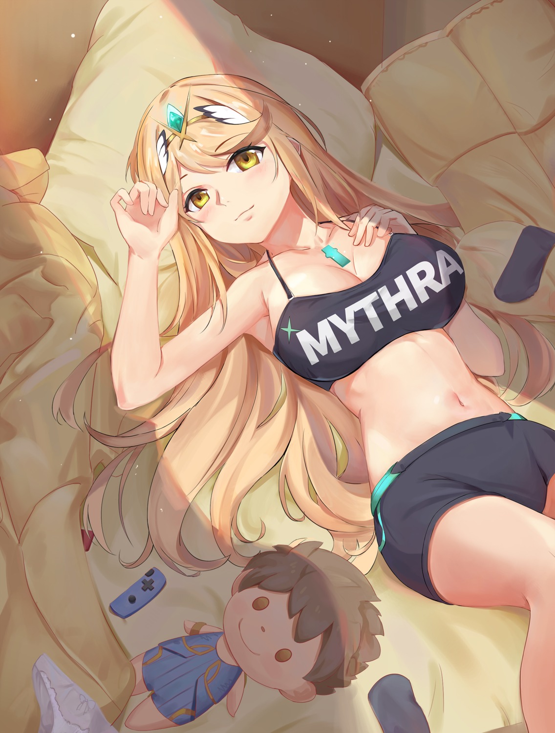 cleavage, hikari_(xenoblade_2), kiiro_kimi, xenoblade_(series), xenoblade_2