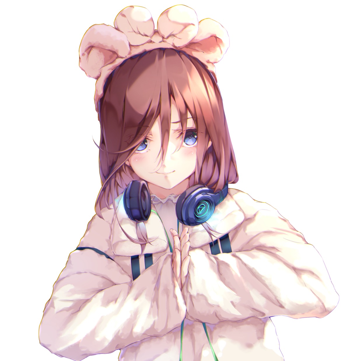 5-toubun_no_hanayome, aotsuki_kaoru, headphones, nakano_miku