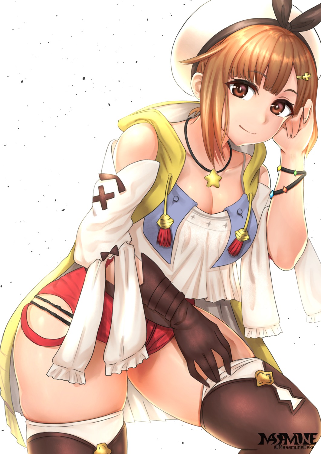 atelier, atelier_ryza, cleavage, masamune_oekaki, reisalin_stout, thighhighs