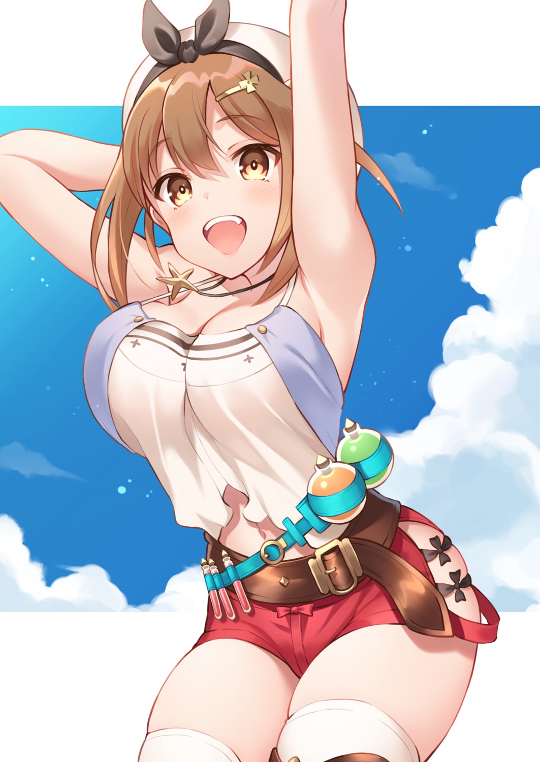 atelier, atelier_ryza, cleavage, reisalin_stout, shiyo_yoyoyo, thighhighs