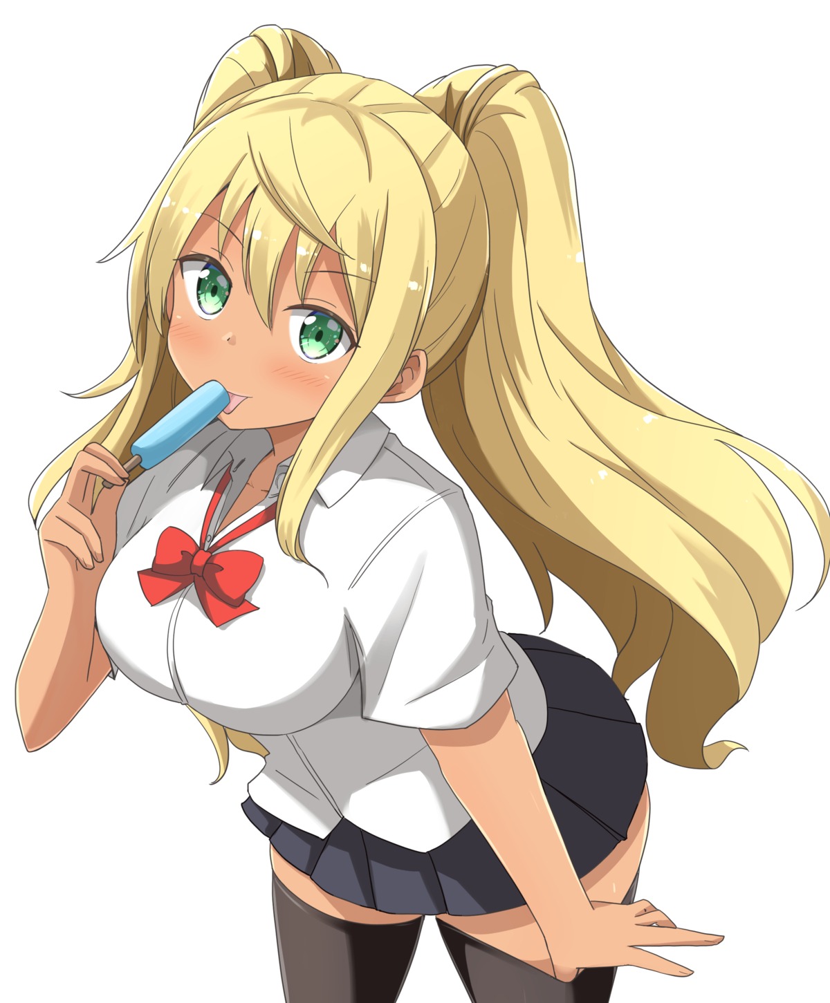 dumbbell_nan-kilo_moteru?, sakura_hibiki, seifuku, tagme, thighhighs