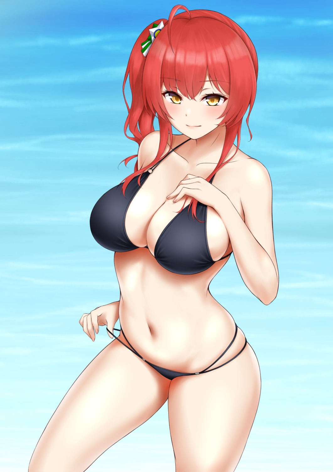 azur_lane, bikini, breast_hold, kamui_aya, swimsuits, zara_(azur_lane)
