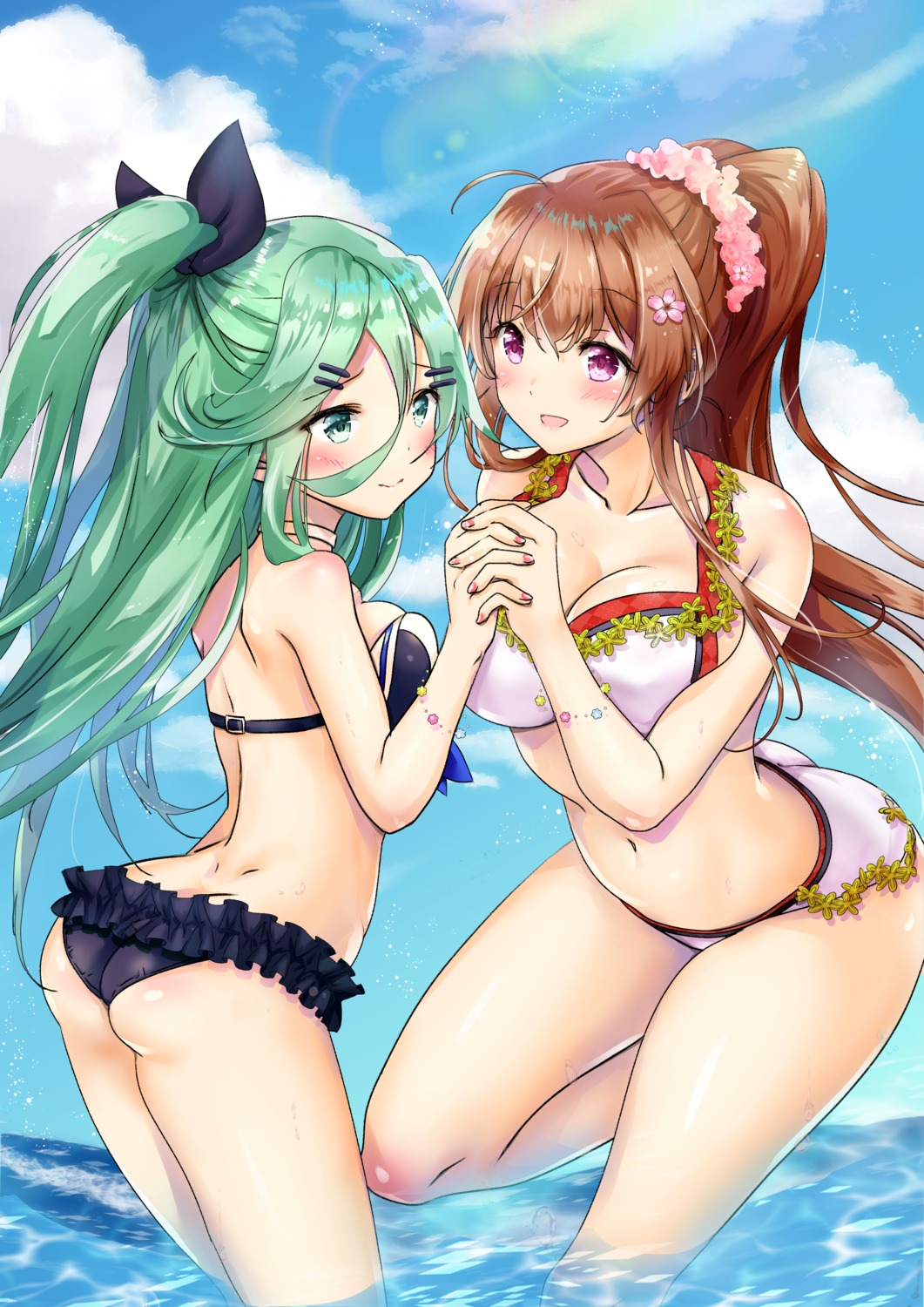 ass, bikini, cleavage, kantai_collection, swimsuits, tagme, wet, yamakaze_(kancolle)