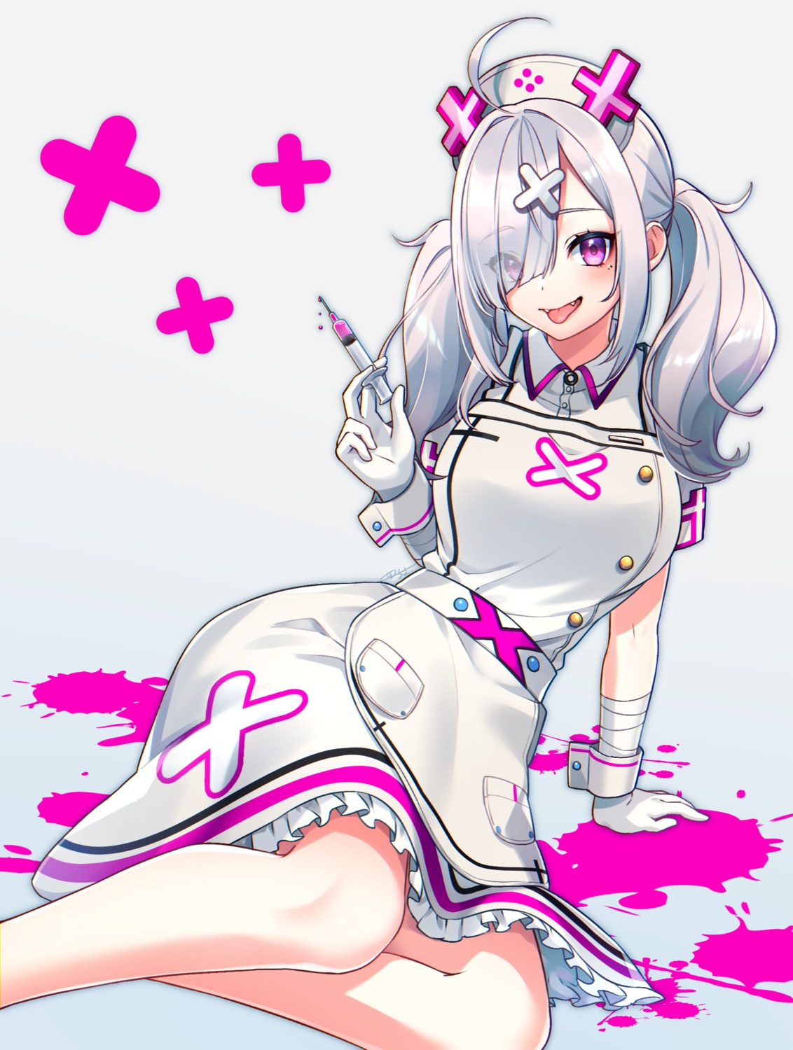 artist_revision, bandages, nijisanji, nurse, sakura_chiyo_(konachi000), sukoya_kana