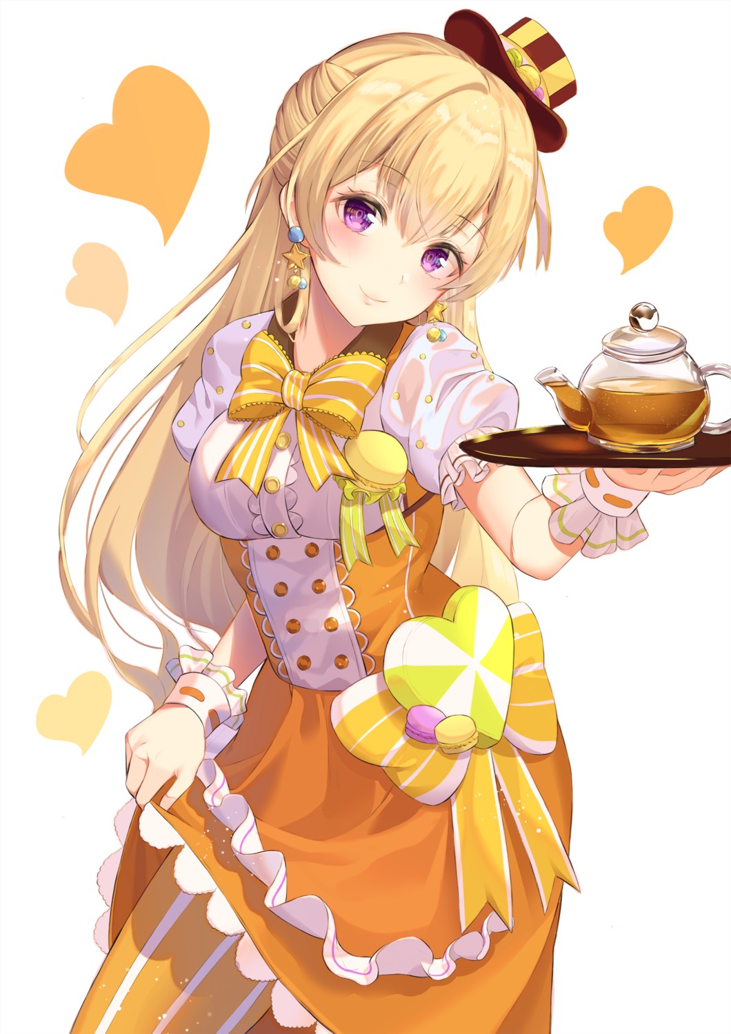artist_revision, bang_dream!, hyonee, pantyhose, shirasagi_chisato, skirt_lift, waitress