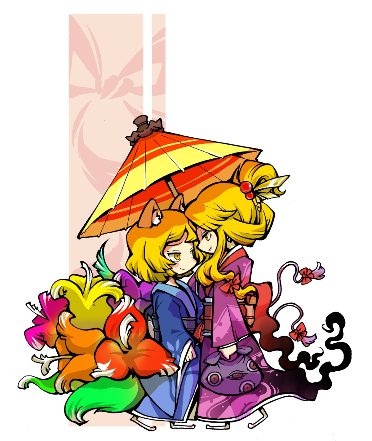 hounori, kimono, touhou, yakumo_ran, yakumo_yukari