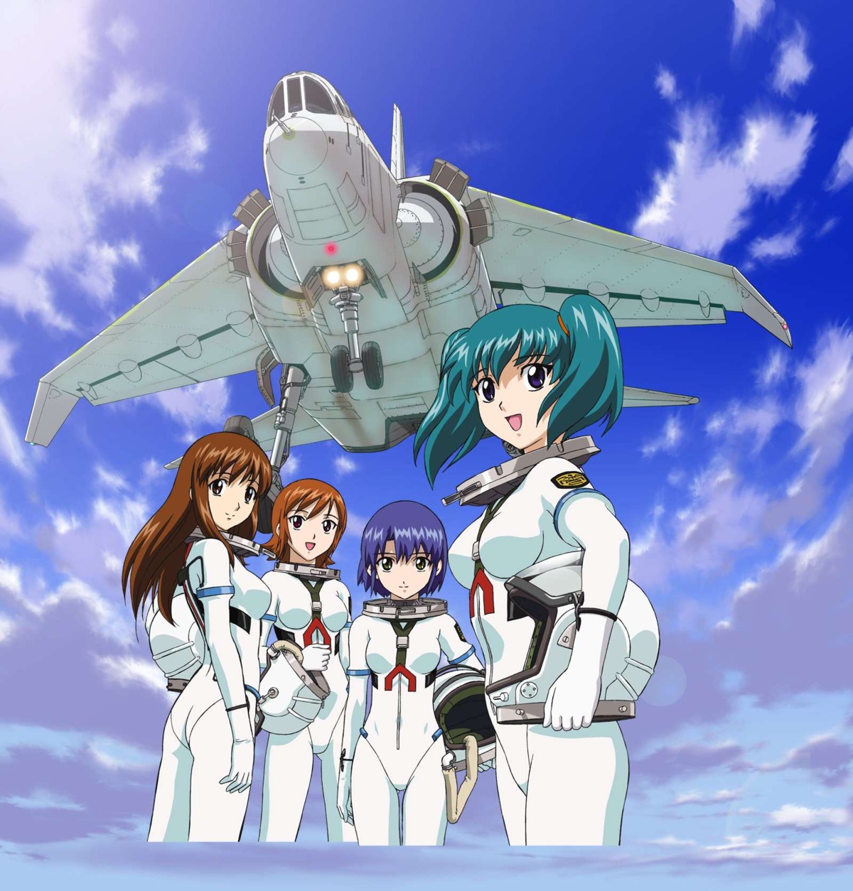 bodysuit, doi_shizuha, honjou_mikaze, kikuhara_karin, nakamura_ayamo, stratos_4, yamauchi_noriyasu