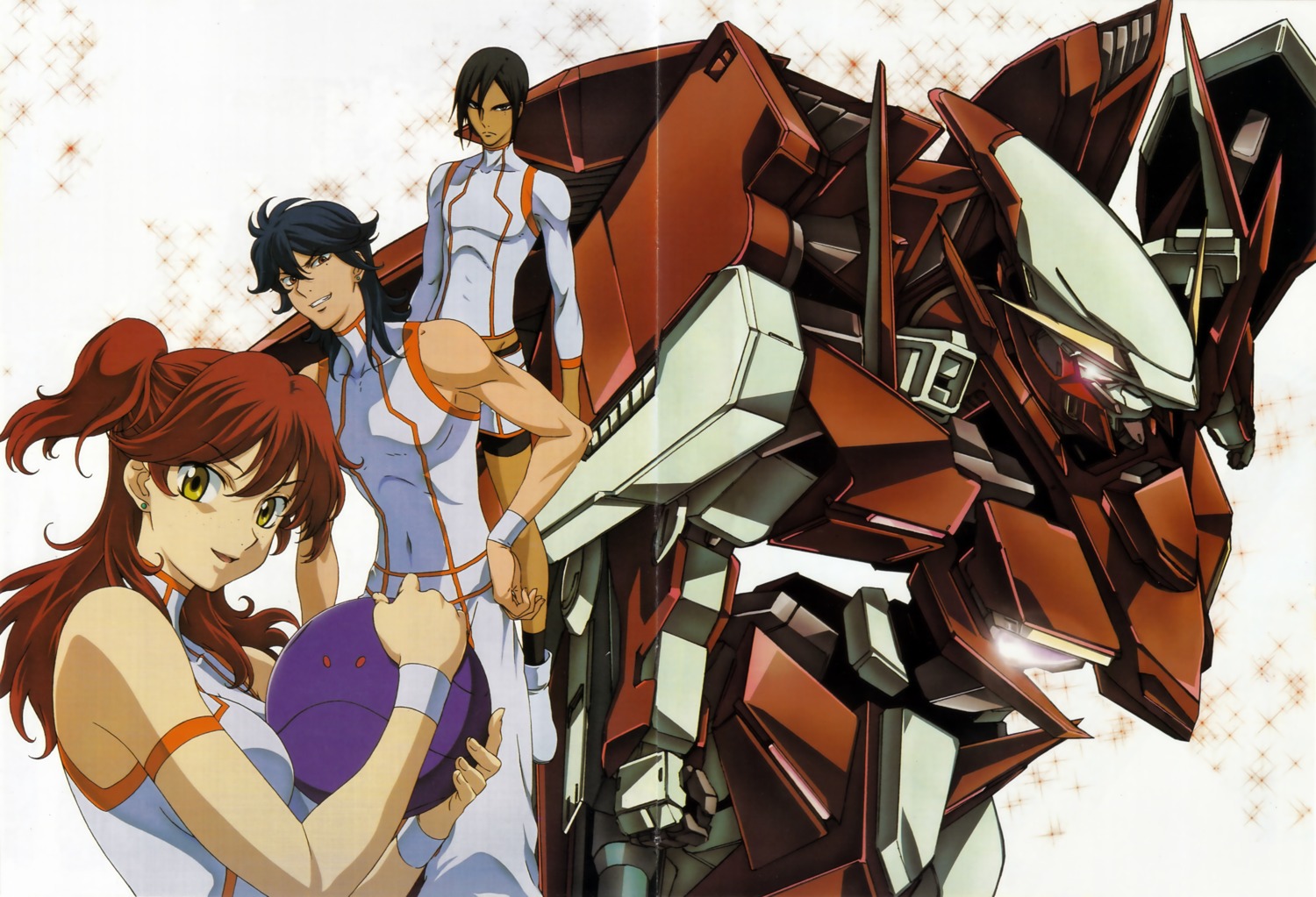 arisawa_hiroshi, chiba_michinori, crease, gundam, gundam_00, gundam_throne_drei, haro, johann_trinity