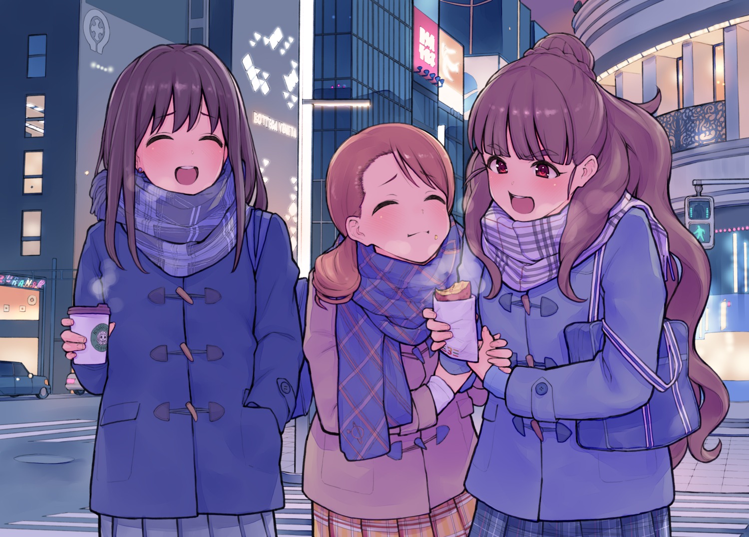 houjou_karen, kamiya_nao, morimiya_masayuki, seifuku, shibuya_rin, the_idolm@ster, the_idolm@ster_cinderella_girls
